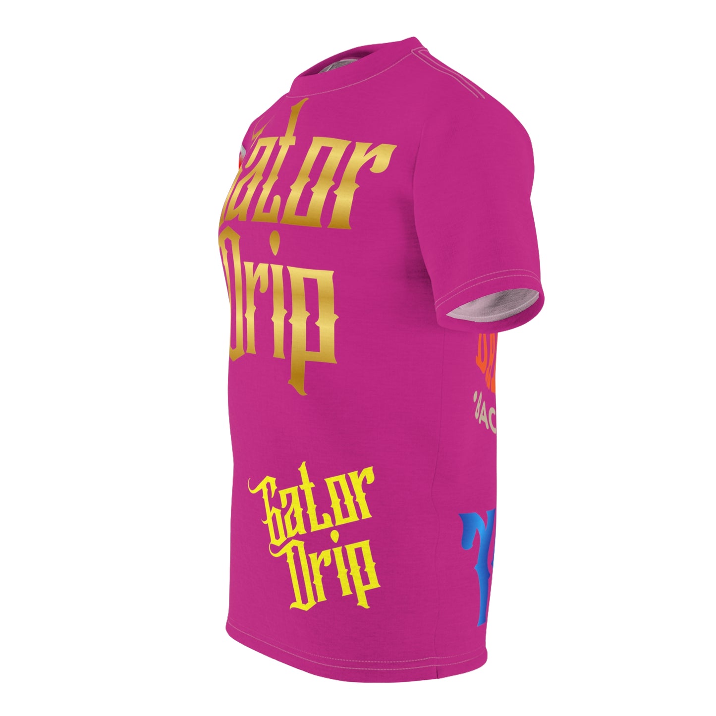 Pink Gator Drip Exclusive Supa-Heavy Excess-Stunna Flex Alligator Playuz Limited Edition OG Multi-Logo Rich Daddy “Only Thing Dat Hold Me Back Is Heavy Bag" Unisex Cut & Sew Playuz Tee