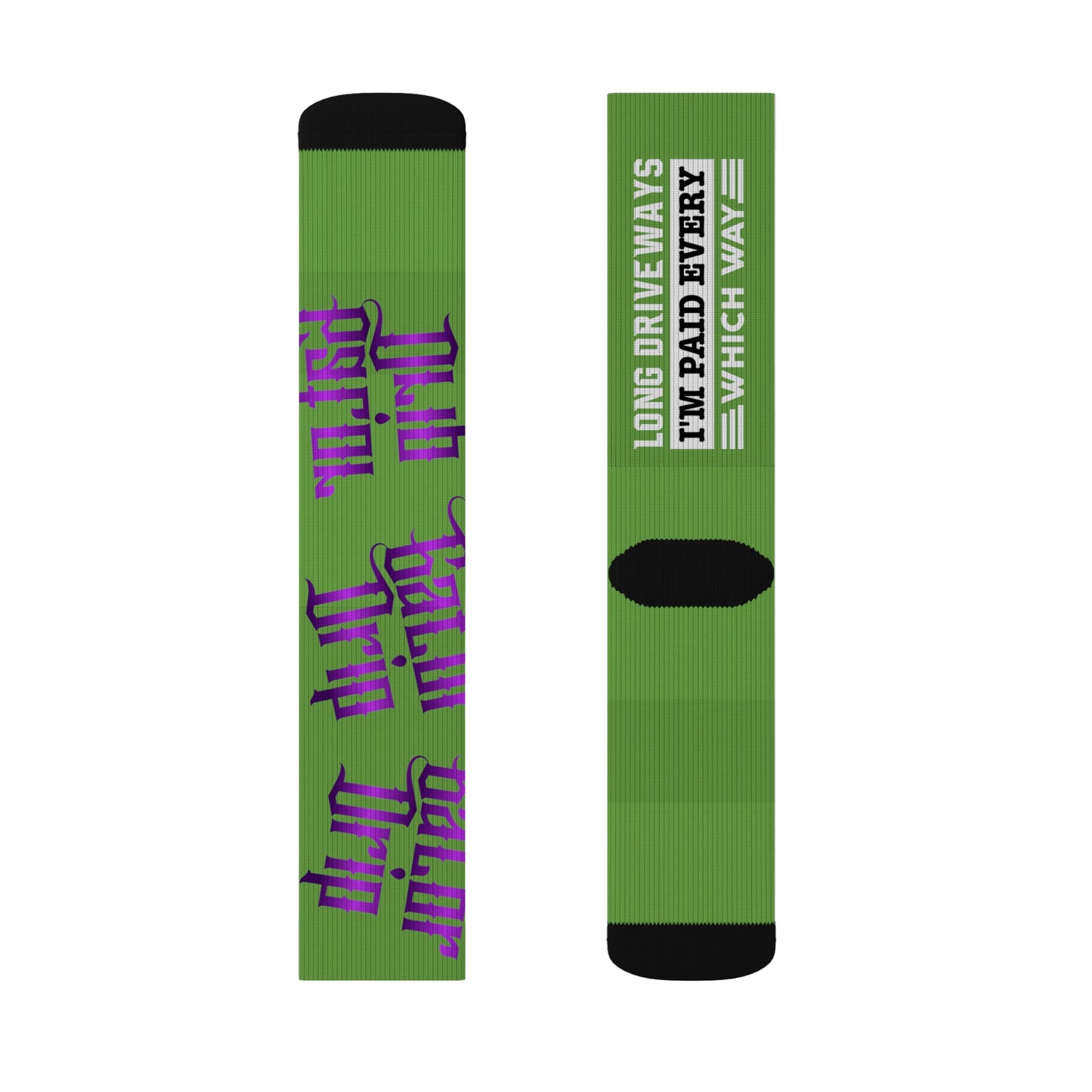 Green Gator Drip Supa-Heavy Excess-Stunna Hypa-Flex Limited Edition OG Alligator Papuh Playuz “Long Driveways I’m Paid Every Which Way” Medium Playuz Socks