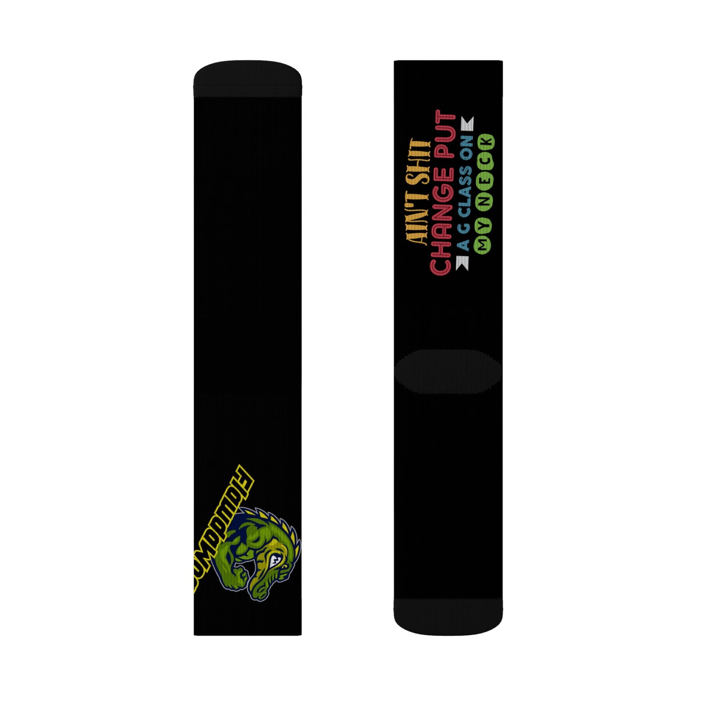 Black Flawdawear Limited Edition OG Flawda Mane “Ain’t Shit Change Put A G Class On My Neck” Medium Playuz Socks