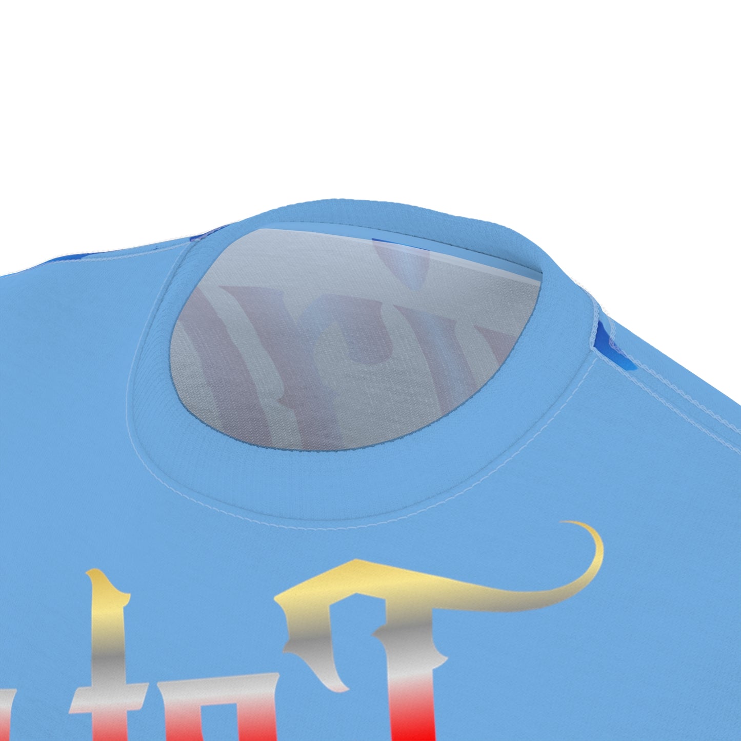 Light Blue Gator Drip Exclusive Supa-Heavy Excess-Stunna Flex Alligator Playuz Limited Edition OG Multi-Logo Rich Daddy “Reflection Of Tha Hatuh On My Chest B" Unisex Cut & Sew Playuz Tee