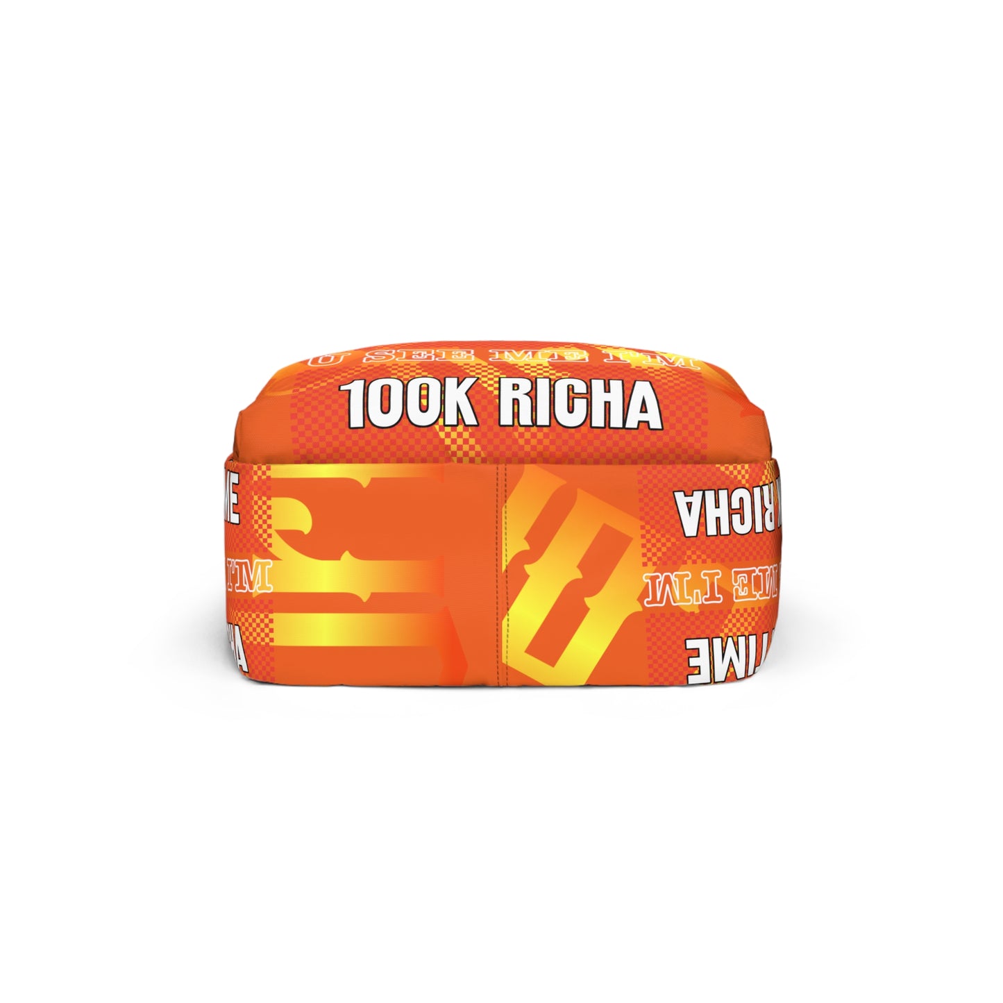 Orange Gator Drip Exclusive Supa-Heavy Excess-Stunna Hypa-Flex Limited Edition OG Multi-Logo Rich Daddy “Everytime U See Me I’m 100k Richa" Classic Playuz Backpack