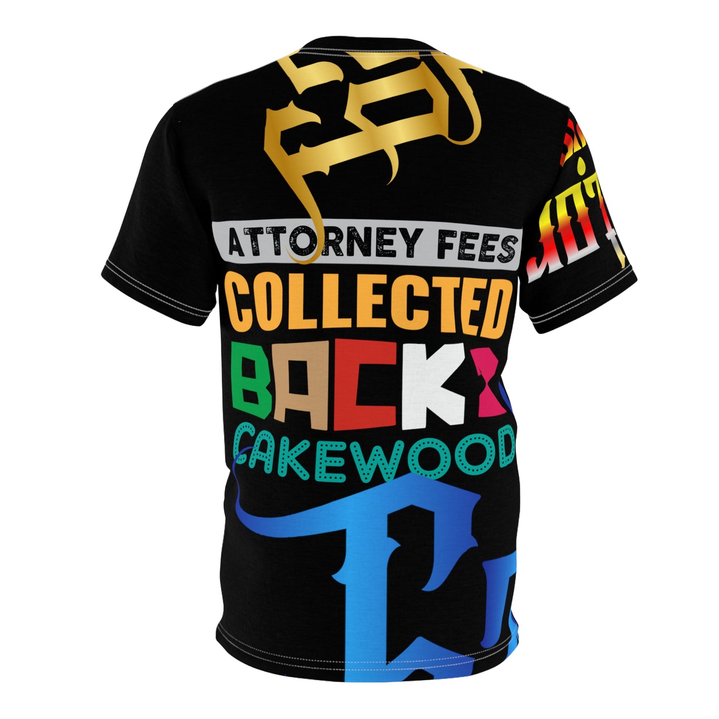 Black Gator Drip Exclusive Supa-Heavy Excess-Stunna Flex Alligator Playuz Limited Edition OG Multi-Logo Rich Daddy “Attorney Fees Collected Back 2 Cakewood" Unisex Cut & Sew Playuz Tee