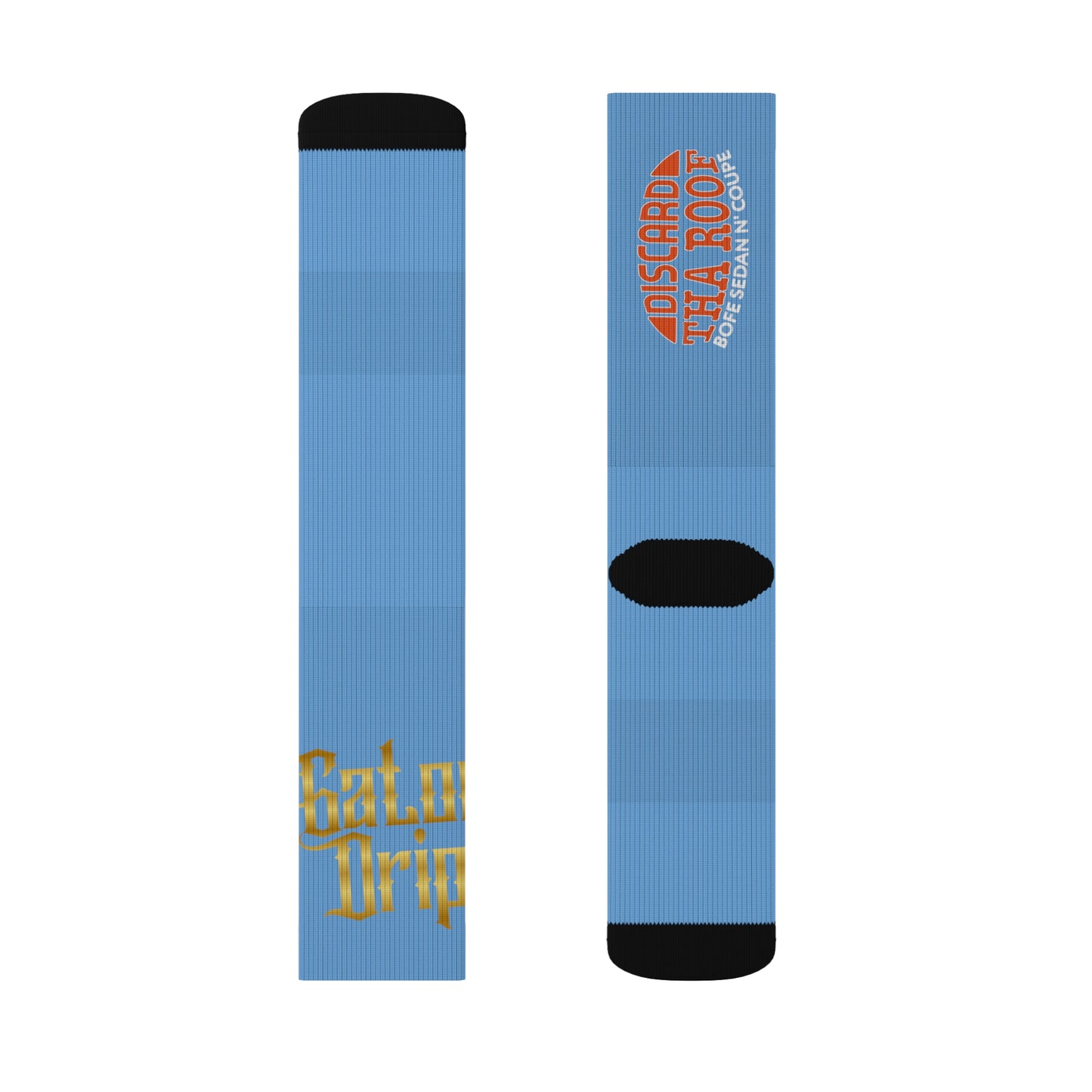 Light Blue Gator Drip Supa-Heavy Excess-Stunna Hypa-Flex Limited Edition OG Alligator Papuh Playuz “Discard Tha Roof Bofe Sedan N’ Coupe” Medium Playuz Socks
