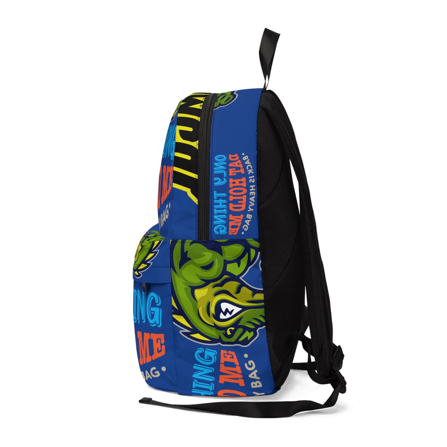 Blue Flawdawear Limited Edition OG Rich Daddy "Only Thing Dat Hold Me Back Is Heavy Bag" Classic Backpack