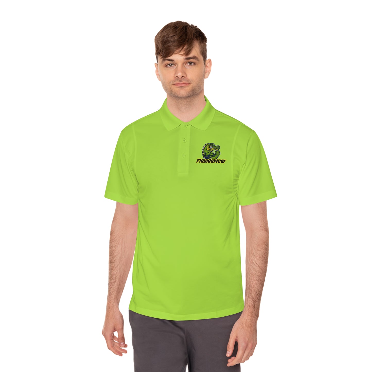 Lime Shock Flawdawear Limited OG Flawda Mane "A Hatuh Gave Me Everythang" Men's Sport Playuz Polo Shirt