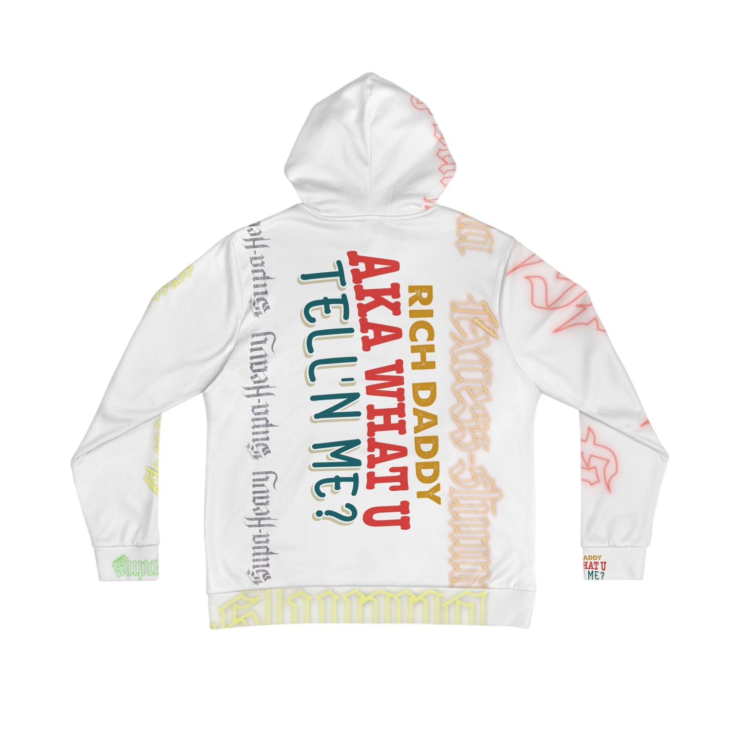 White Gator Drip Exclusive Supa-Heavy Excess-Stunna Hypa-Flex Limited Edition OG Rich Daddy “Rich Daddy AKA What U Tell’n ME?” Men's Playuz Hoodie