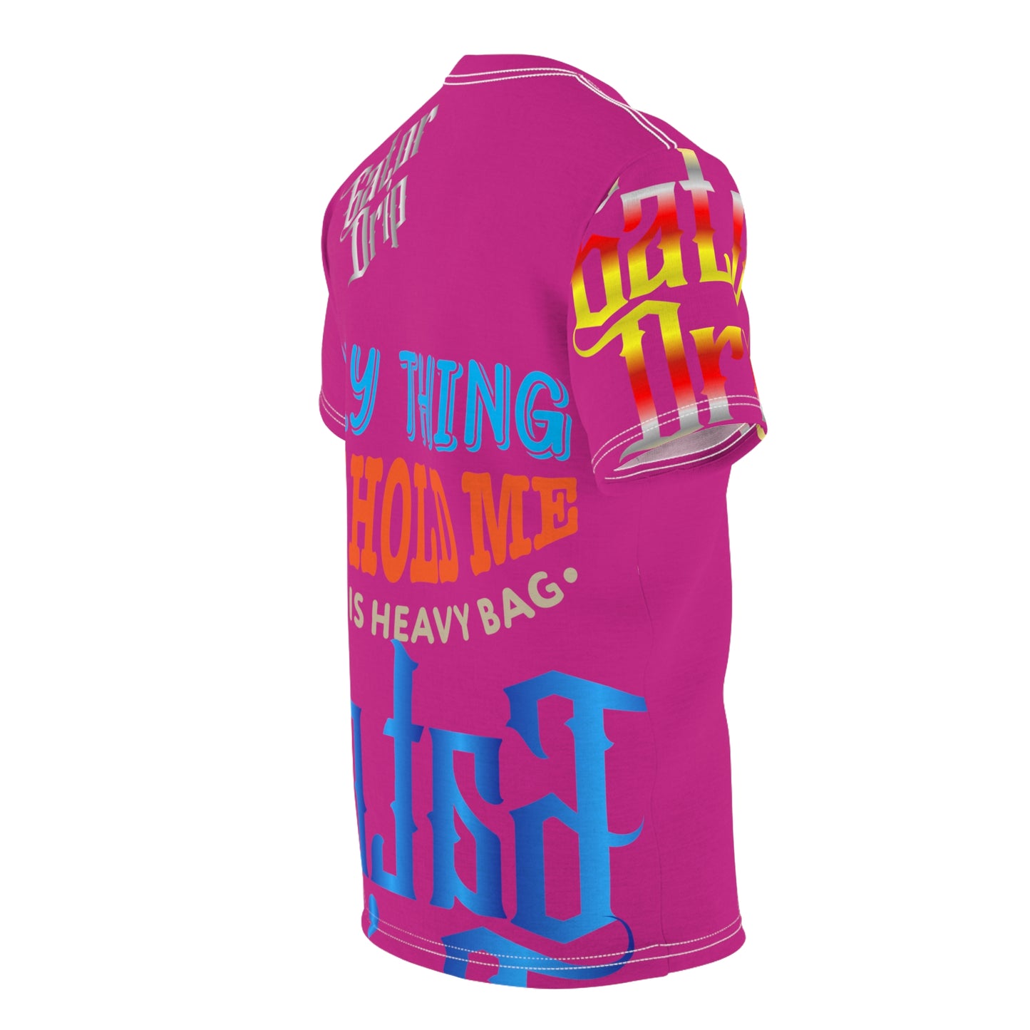Pink Gator Drip Exclusive Supa-Heavy Excess-Stunna Flex Alligator Playuz Limited Edition OG Multi-Logo Rich Daddy “Only Thing Dat Hold Me Back Is Heavy Bag" Unisex Cut & Sew Playuz Tee