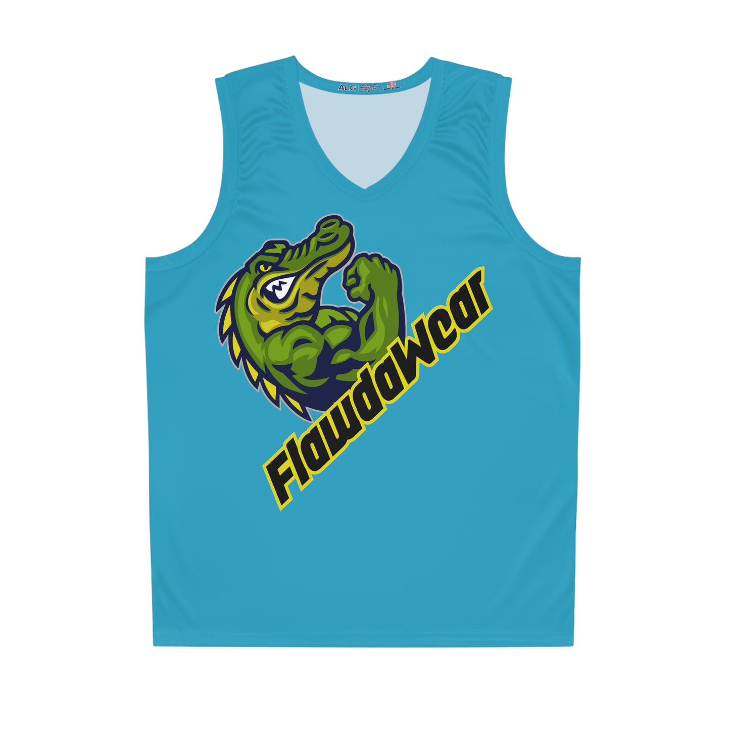 Turquoise Flawdawear Alligator Playuz “Flex’n All Summa Stunt’n All Winta ” Limited Edition OG Men’s Basketball Playuz Jersey