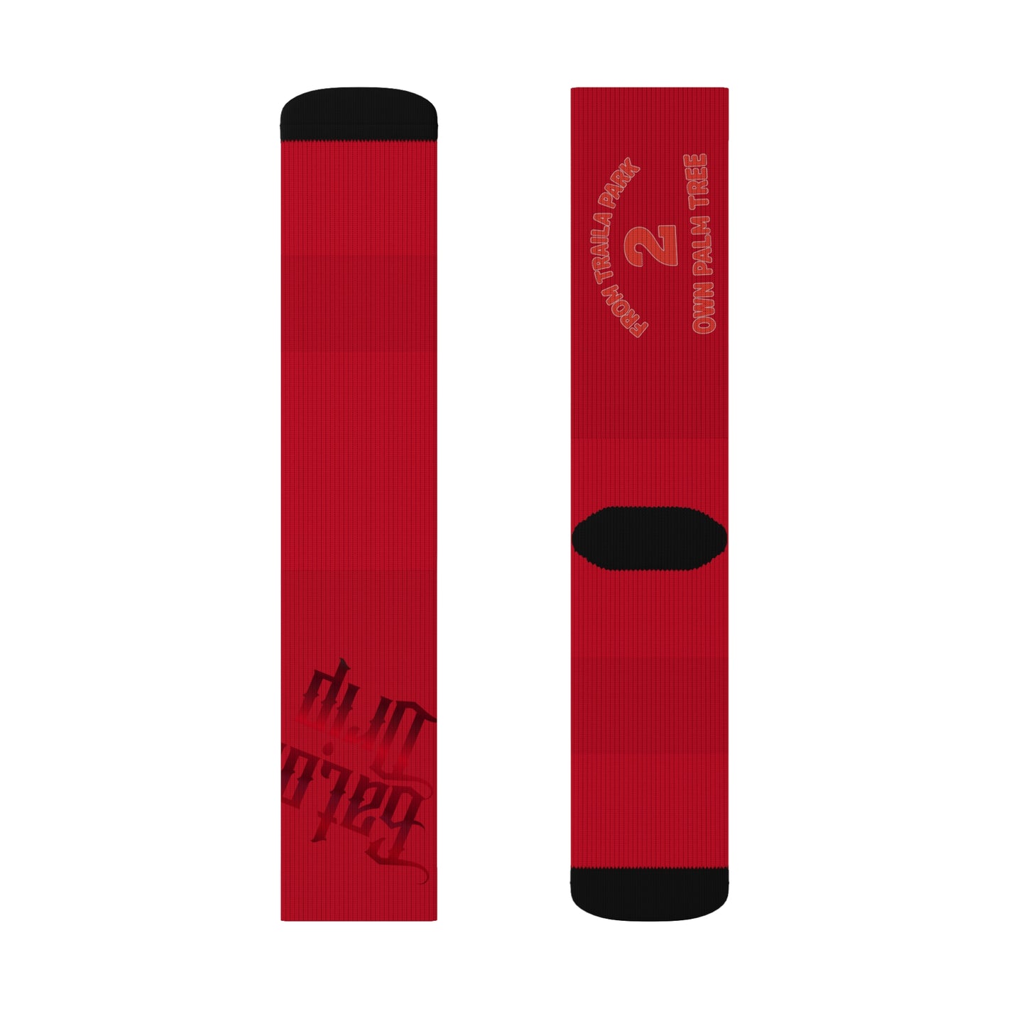 Dark Red Gator Drip Supa-Heavy Excess-Stunna Hypa-Flex Limited Edition OG Alligator Papuh Playuz “From Traila Park 2 Own Palm Tree” Medium Playuz Socks