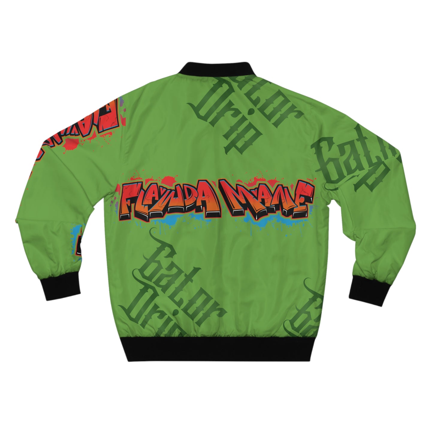 Light Green Gator Drip Exclusive Supa-Heavy Excess-Stunna Hypa-Flex Limited Edition OG Flawda Mane “Swamp Souljuz Collection” Men’s Bomber Playuz Jacket