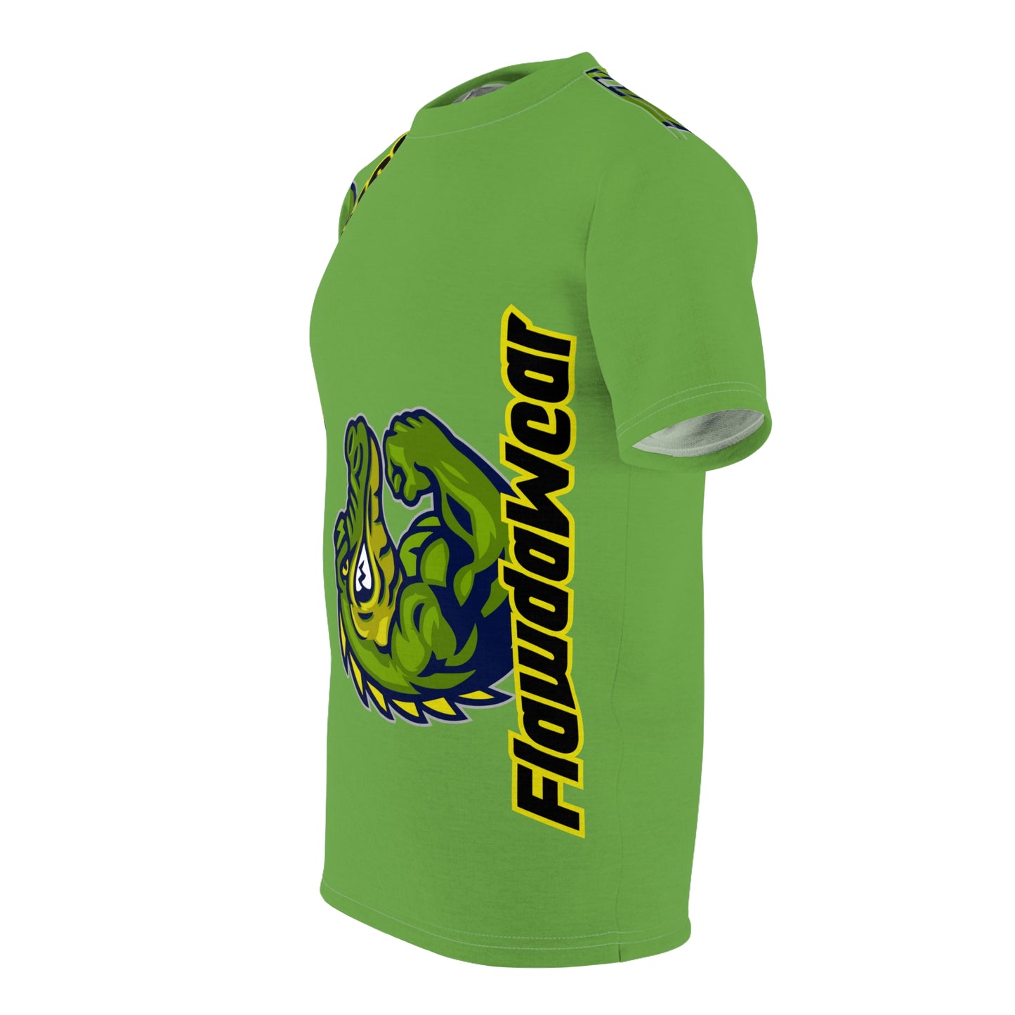 Green Flawdawear Limited Edition OG Flawda Mane “Came Up Frum Tha Creek N’ I Got It Good” Unisex Cut & Sew Playuz Tee