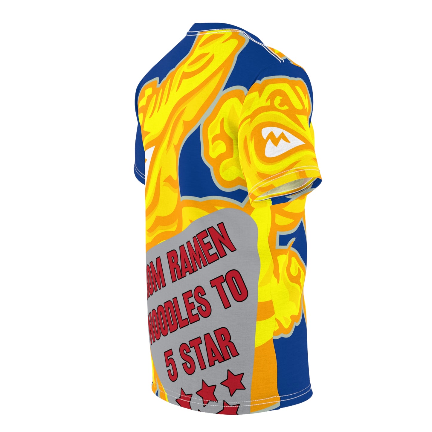 Yellow/Blue Flawdawear Limited Edition OG Flawda Mane “From Ramen Noodles To 5 Star” Unisex Cut & Sew Playuz Tee