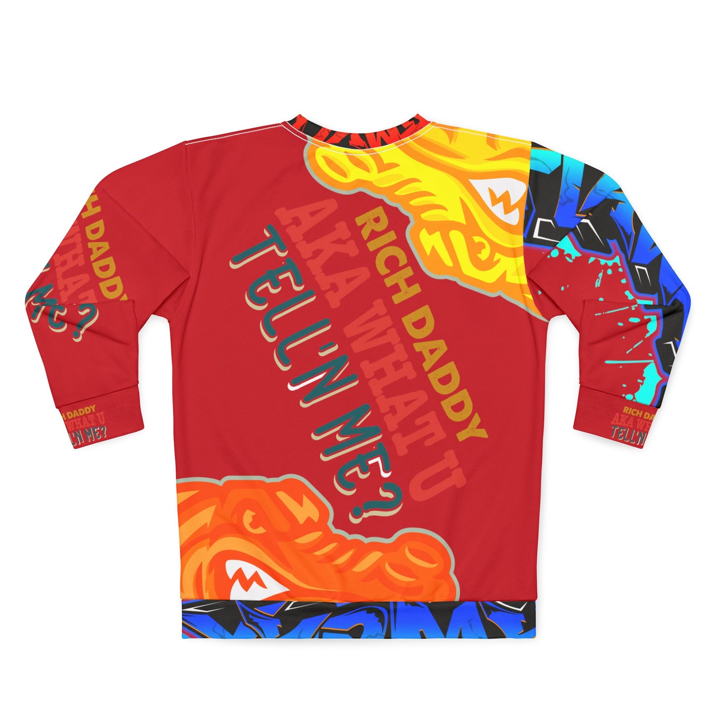 Dark Red Flawdawear Limited Edition OG Rich Daddy “Rich Daddy AKA What U Tell’n ME?” Unisex Playuz Sweatshirt