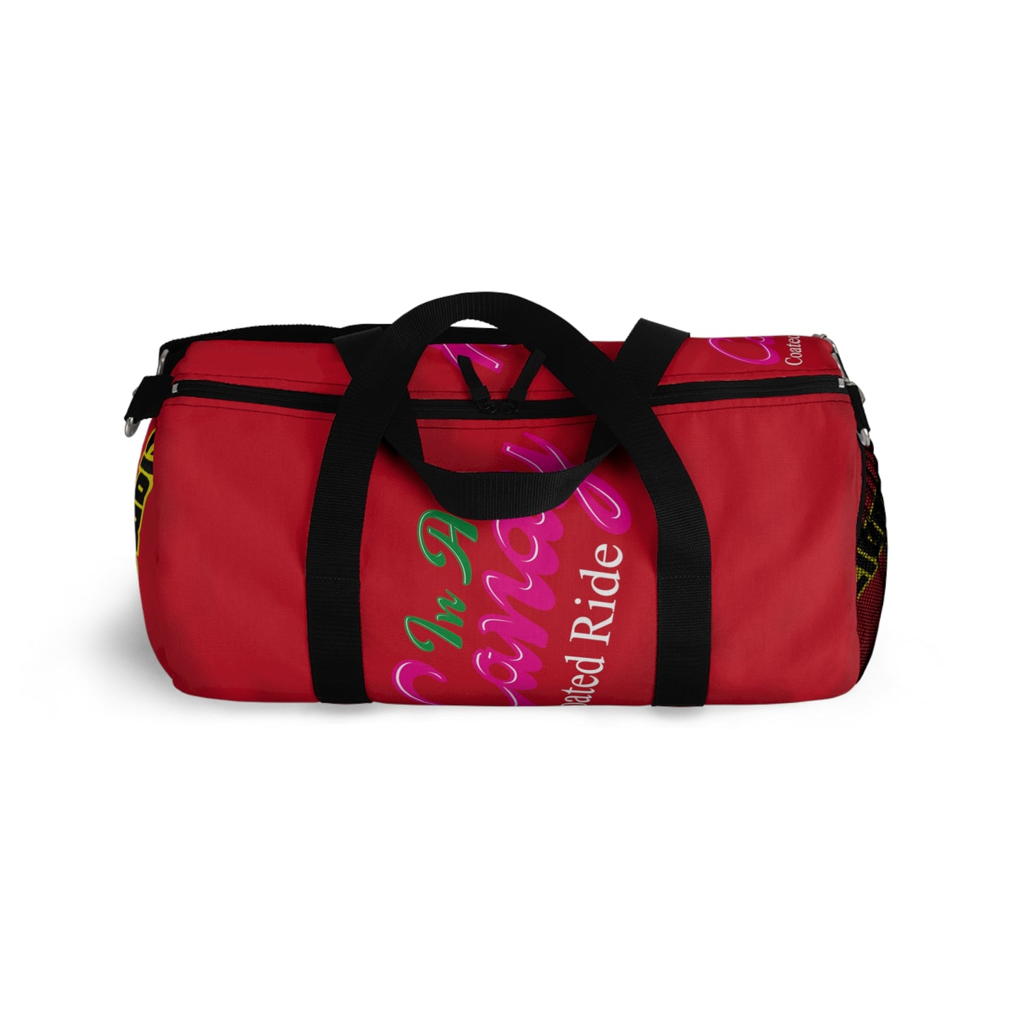 Dark Red Flawdawear Limited Edition OG Flawda Mane “In A Candy Coated Ride” Duffle Playuz Bag