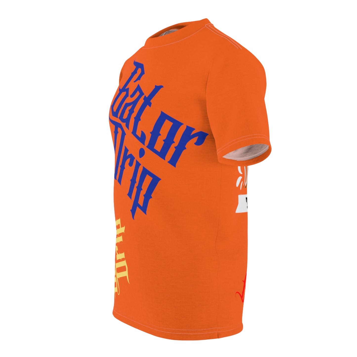 Orange Gator Drip Exclusive Supa-Heavy Excess-Stunna Flex Alligator Playuz Limited Edition OG Multi-Logo Rich Daddy “Cakewood Baby Took Us Out Tha Gutta" Unisex Cut & Sew Playuz Tee