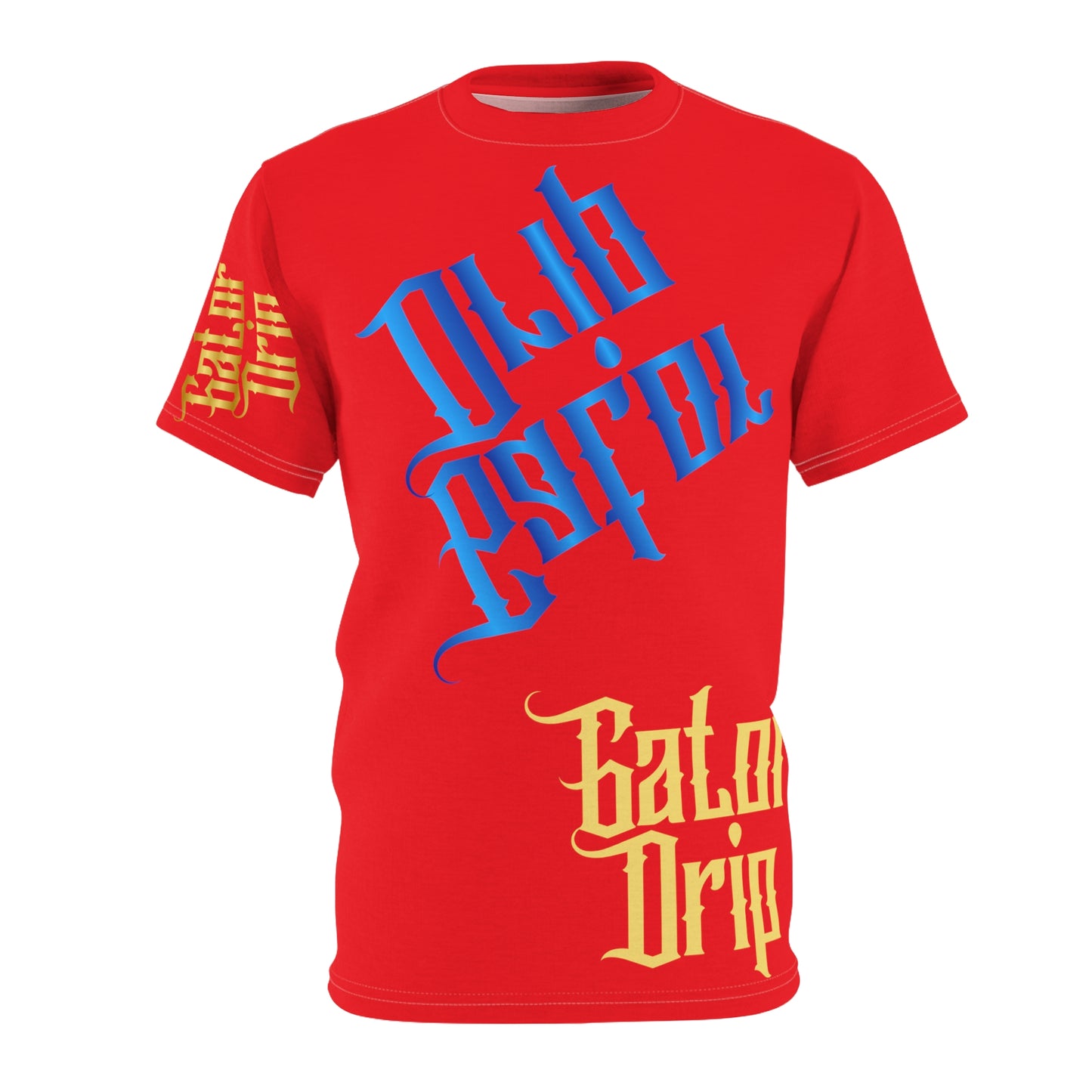 Red Gator Drip Exclusive Supa-Heavy Excess-Stunna Flex Alligator Playuz Limited Edition OG Multi-Logo Flawda Mane “Had 2 Make A Change 2 Start Seeing Change" Unisex Cut & Sew Playuz Tee