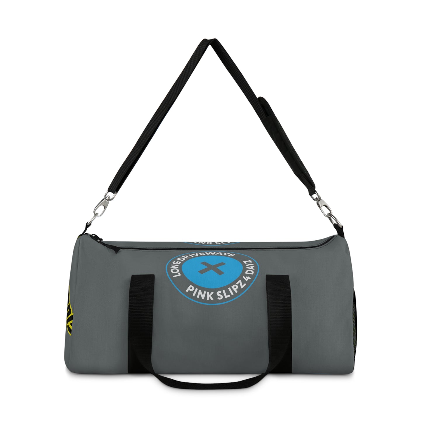 Dark Grey Flawdawear Limited Edition OG Alligator Papuh Playuz “Long Driveways + Pink Slipz 4 Dayz” Duffle Playuz Bag