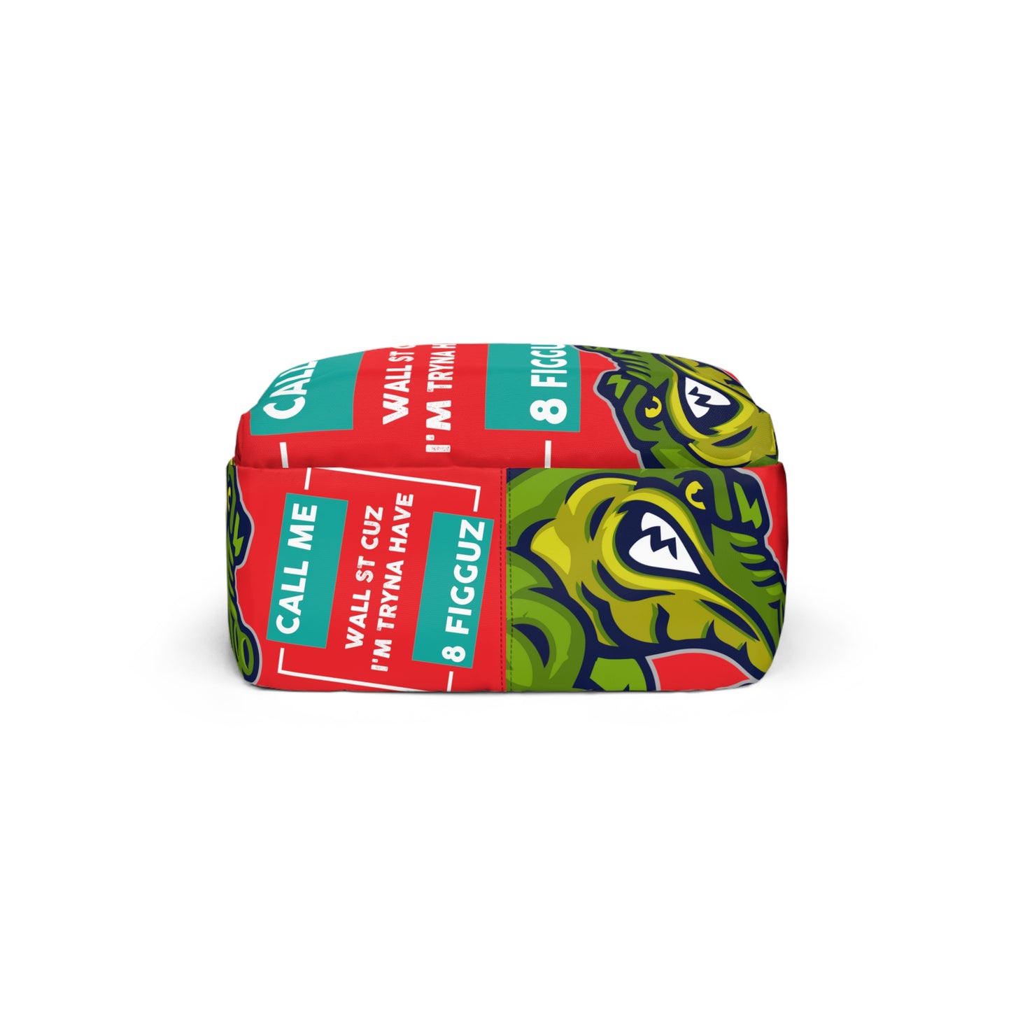 Red Flawdawear Limited Edition OG Flawda Mane "Call Me Wall St Cuz I'm Tryna Have 8 Figguz" Classic Backpack