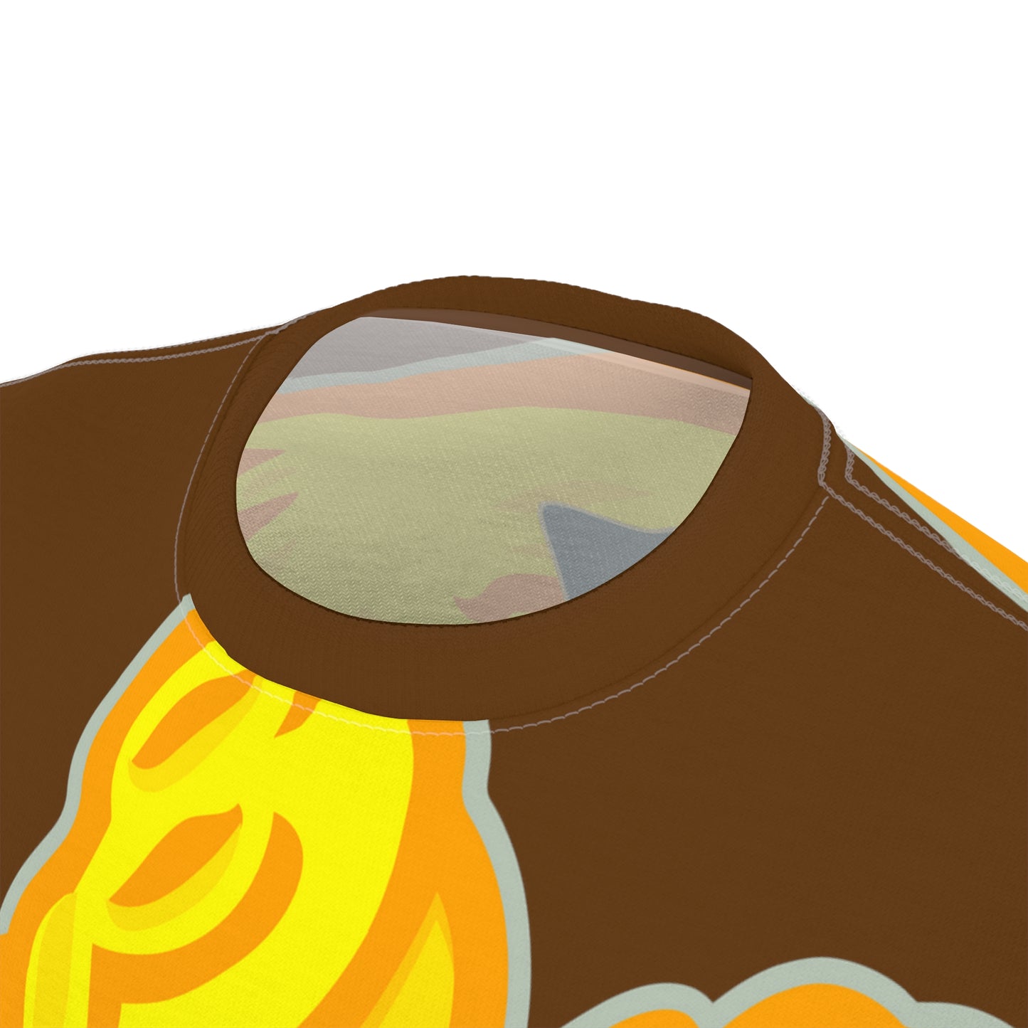 Brown/Yellow Flawdawear Limited Edition OG Flawda Mane “Ribs Cook’n N’ Tha Yard” Unisex Cut & Sew Playuz Tee