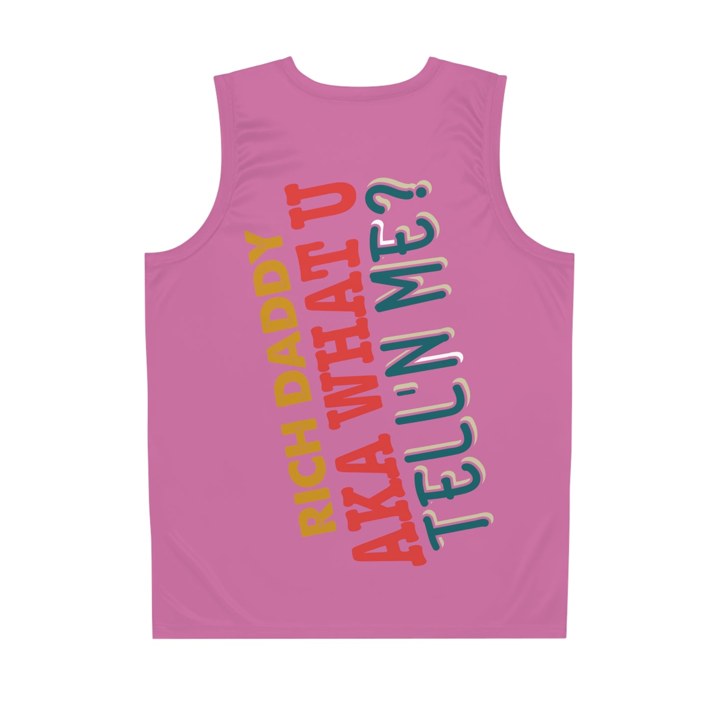Light Pink Flawdawear Rich Daddy “Rich Daddy AKA What U Tell’n ME?” Limited Edition OG Men’s Basketball Playuz Jersey