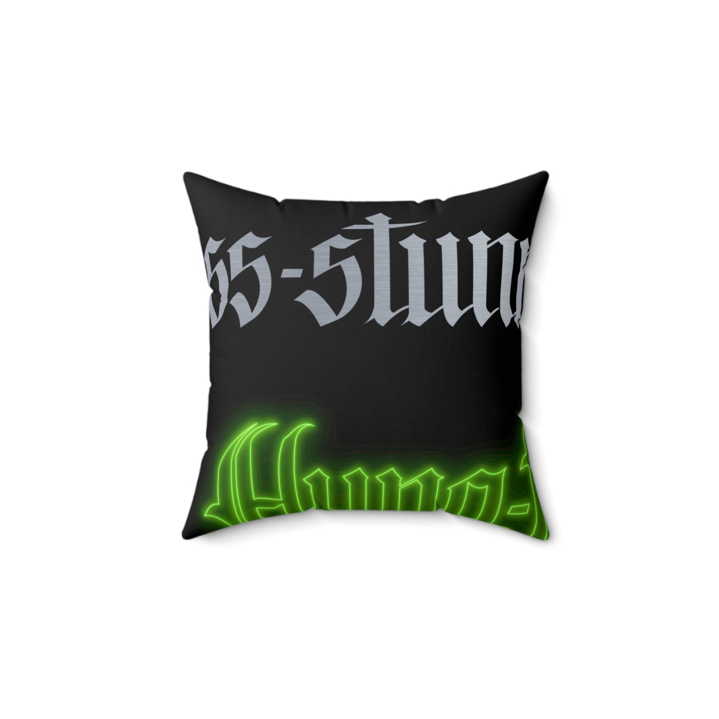 Black Gator Drip Exclusive Supa-Heavy Excess-Stunna Hypa-Flex Limited Edition OG Alligator Playuz “Dat Real Bread Partnuh Dat Real Bread Partnuh” Spun Polyester Square Playuz Pillow
