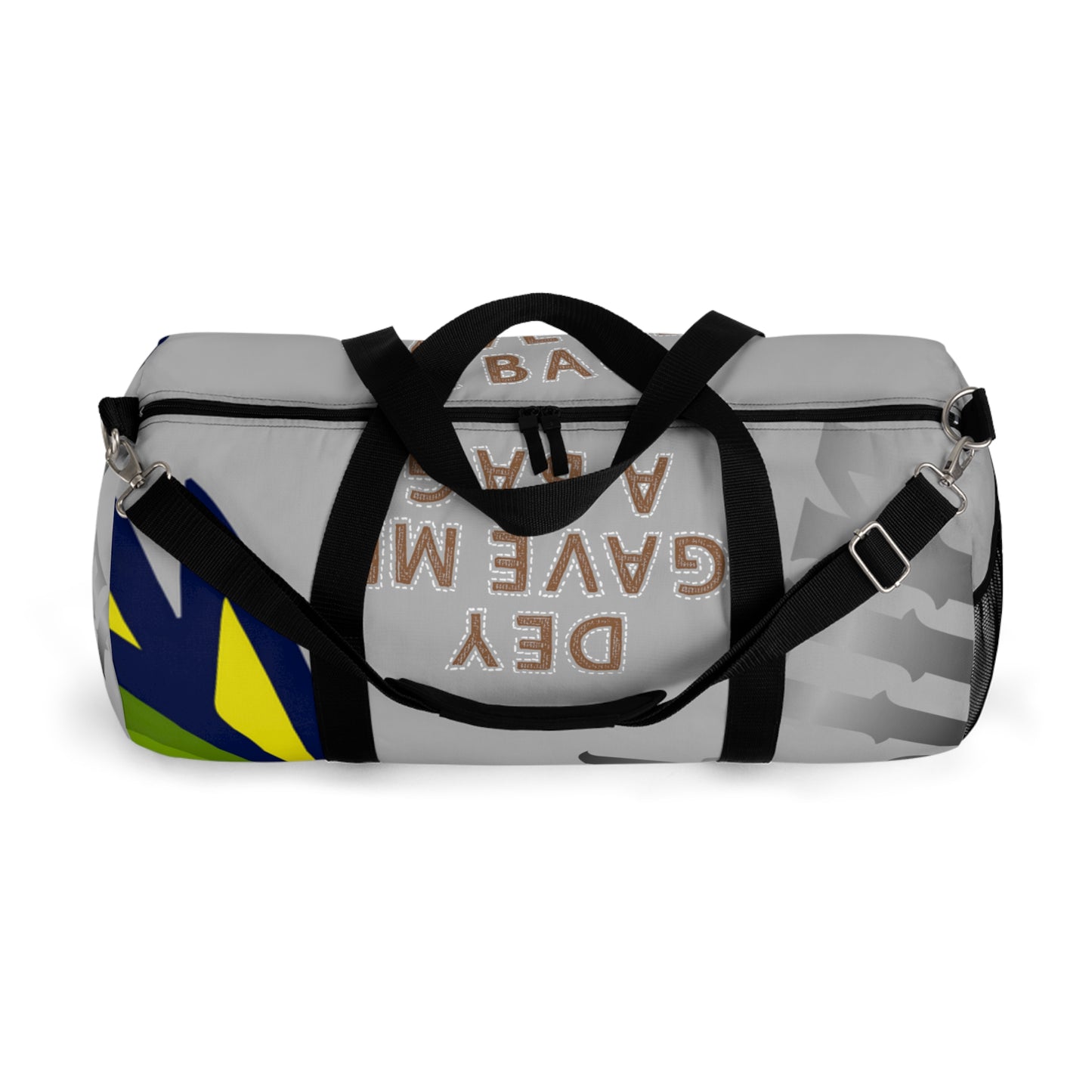 Light Grey Flawdawear x Gator Drip Exclusive Supa-Heavy Excess-Stunna Hypa-Flex Alligator Playuz Limited Edition OG “Dey Gave Me A Bag” Large Duffle Playuz Bag