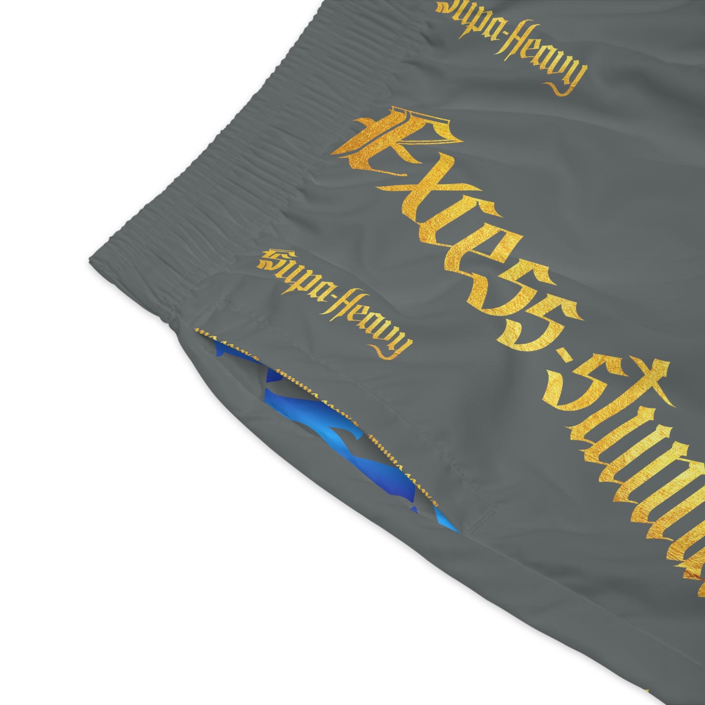 Dark Grey Gator Drip Exclusive Supa-Heavy Excess-Stunna Hypa-Flex Limited Edition OG “Excess-Stunna Collection” Men's Jogguz Playuz Shorts