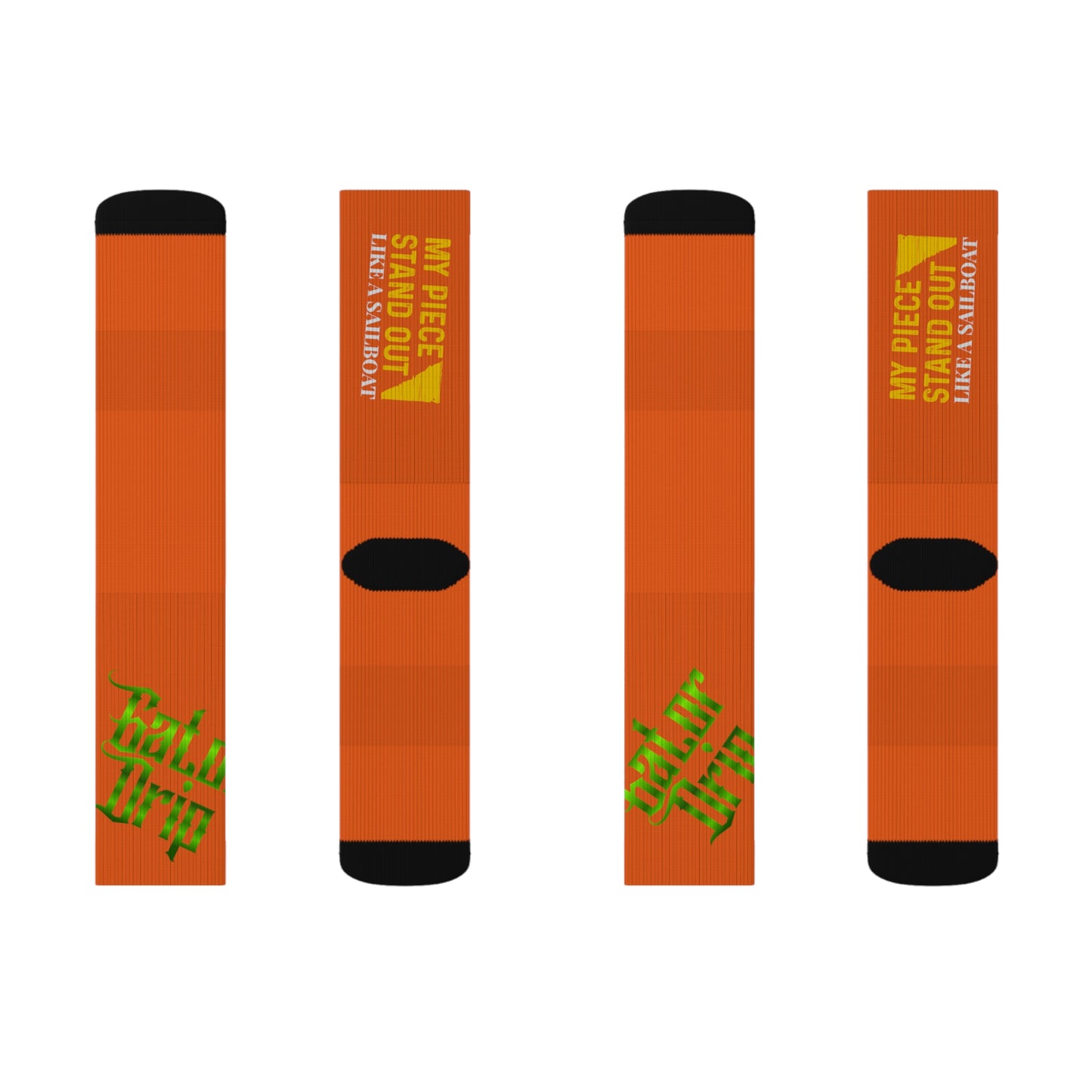 Orange Gator Drip Supa-Heavy Excess-Stunna Hypa-Flex Limited Edition OG Flawda Mane “My Piece Stand Out Like A Sailboat” Medium Playuz Socks