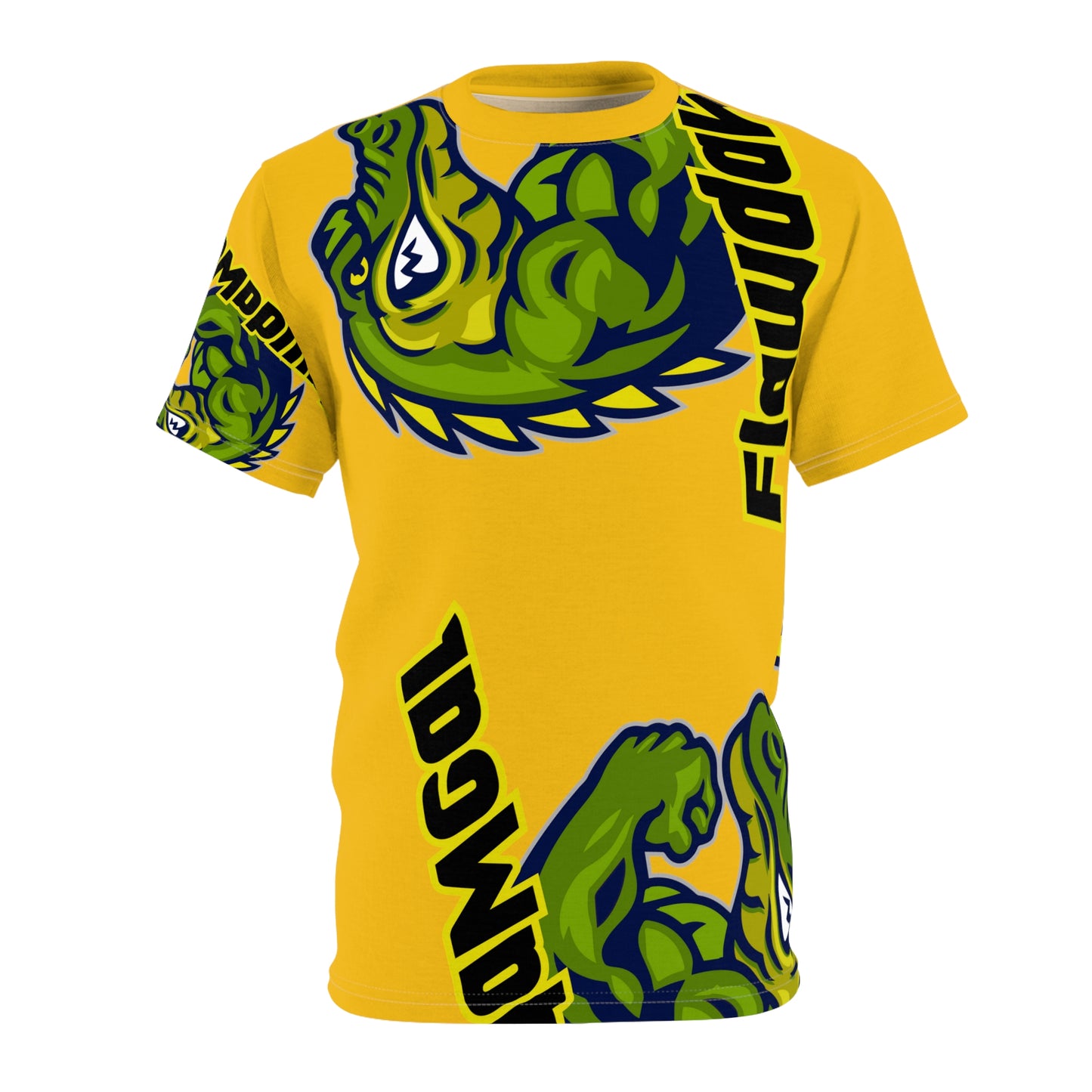 Yellow Flawdawear Limited Edition OG Flawda Mane “Flawda Mane Hit’n Licks Like A Dyke” Unisex Cut & Sew Playuz Tee