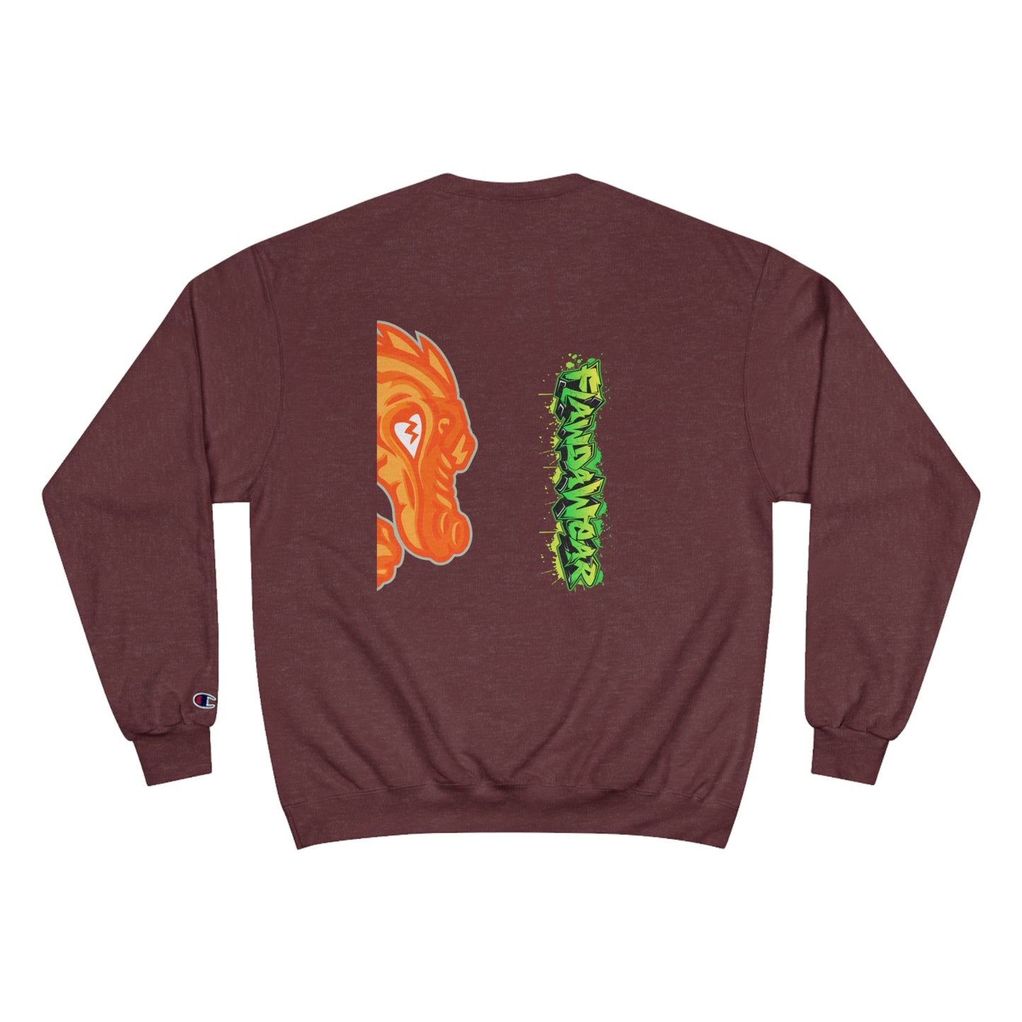 Maroon Heather Flawdawear Limited Edition OG "Gator Collection" Champion Sweatshirt