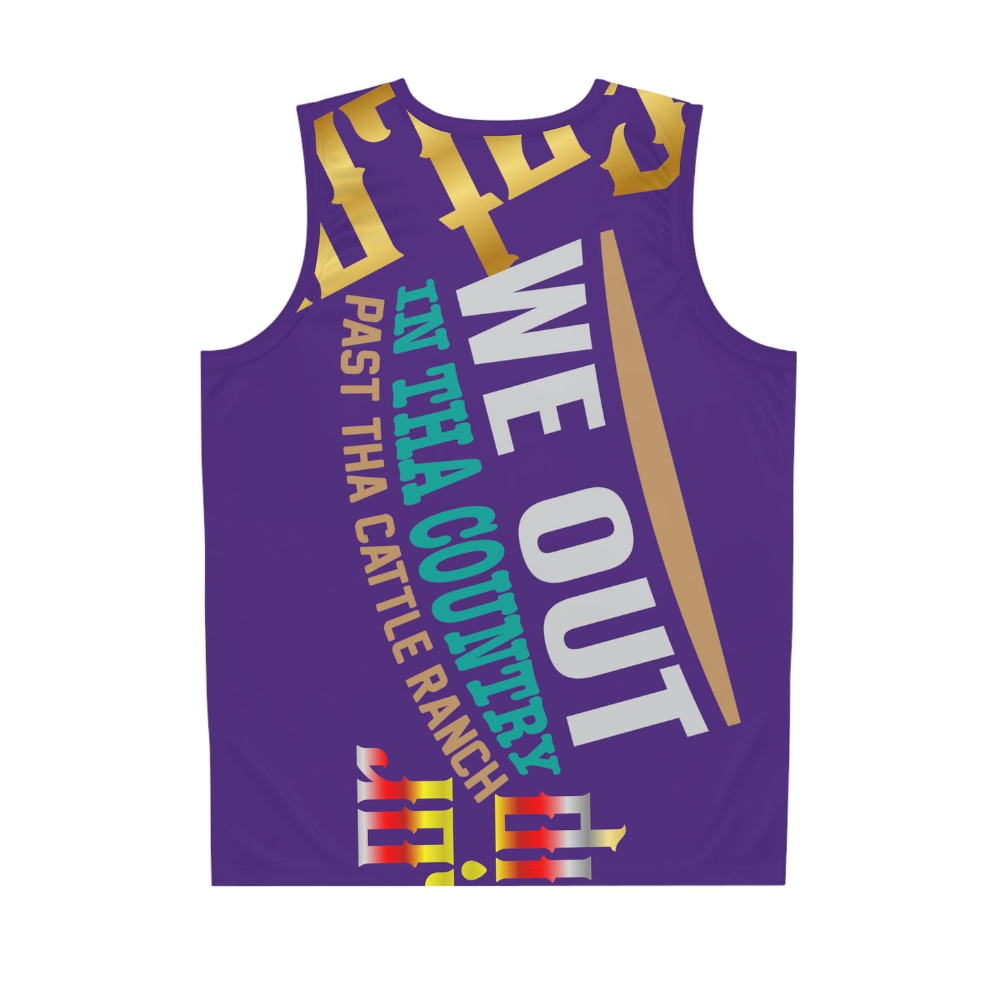 Purple Gator Drip Exclusive Supa-Heavy Excess-Stunna Flex Alligator Playuz Limited Edition OG Multi-Logo Rich Daddy “We Out In Tha Country Past Tha Cattle Ranch” Men’s Basketball Playuz Jersey