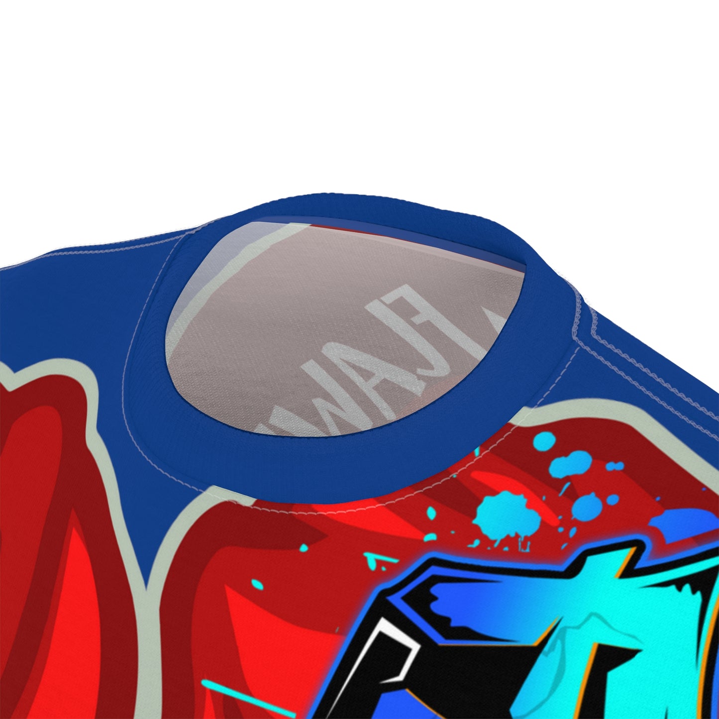 Blue/Red Flawdawear Limited Edition OG Alligator Playuz “Flawda Mane Put Dat Smoke On You” Unisex Cut & Sew Playuz Tee