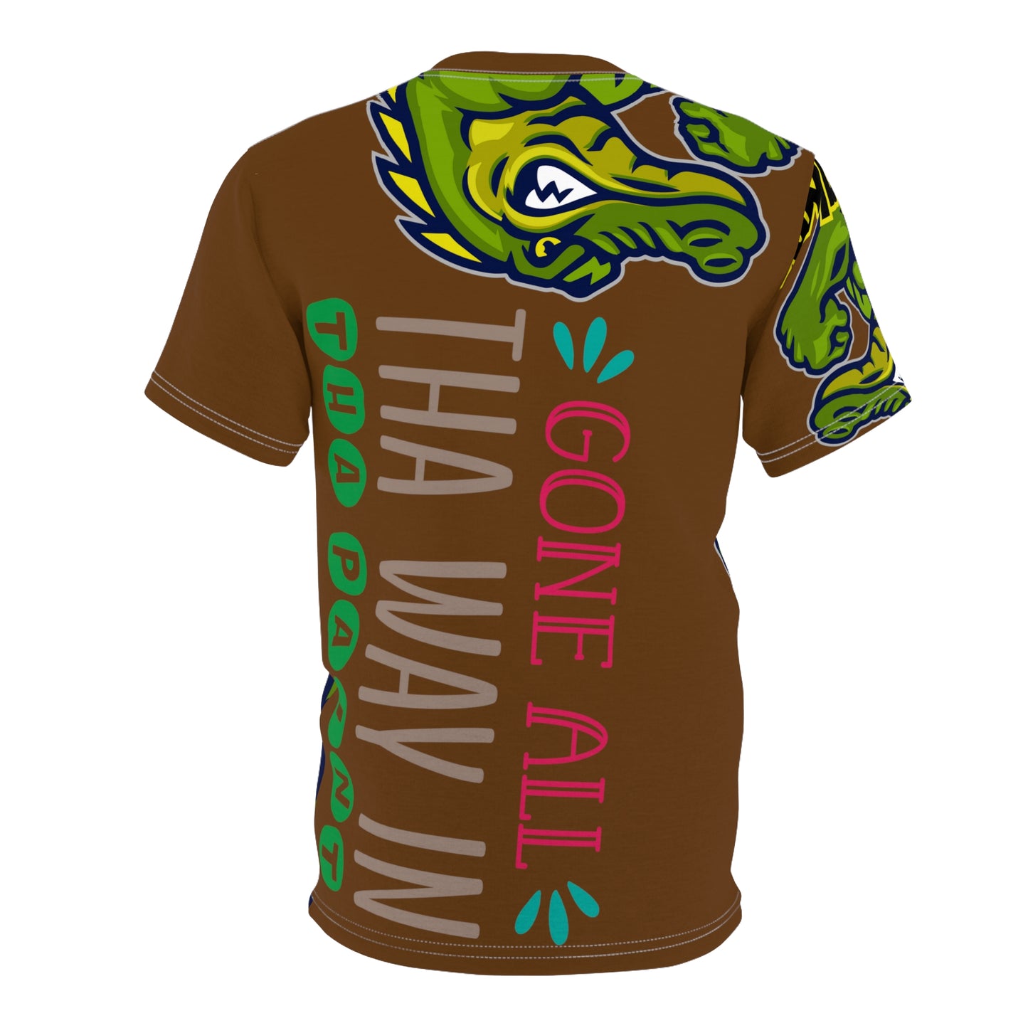 Brown Flawdawear Limited Edition OG Rich Daddy “Gone All Tha Way In Tha Paint” Unisex Cut & Sew Playuz Tee