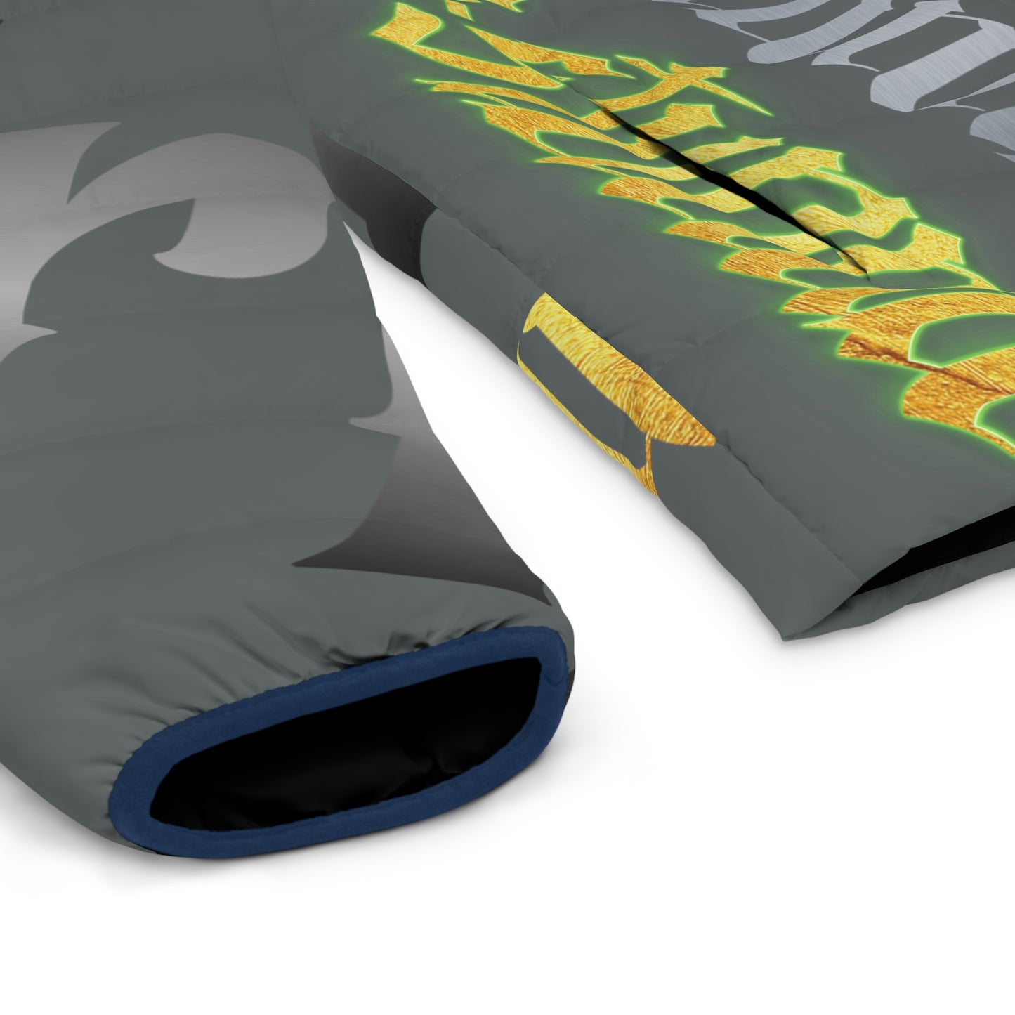 Dark Grey Gator Drip Exclusive Supa-Heavy Excess-Stunna Hypa-Flex Limited Edition OG “Excess-Stunna Collection” Men's Puffer Playuz Jacket