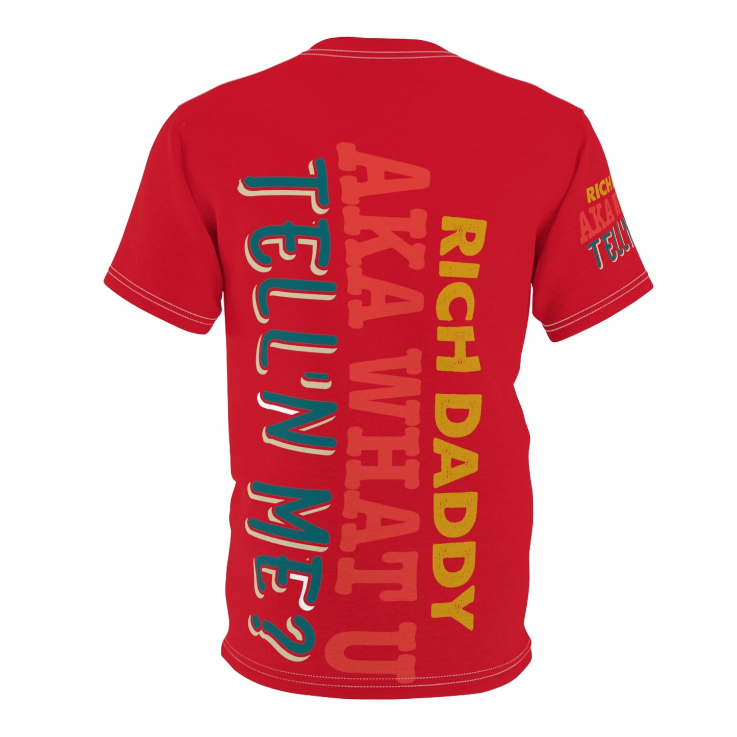 Dark Red Flawdawear Rich Daddy “Rich Daddy AKA What U Tell’n ME?” Limited Edition OG Unisex Cut & Sew Playuz Tee