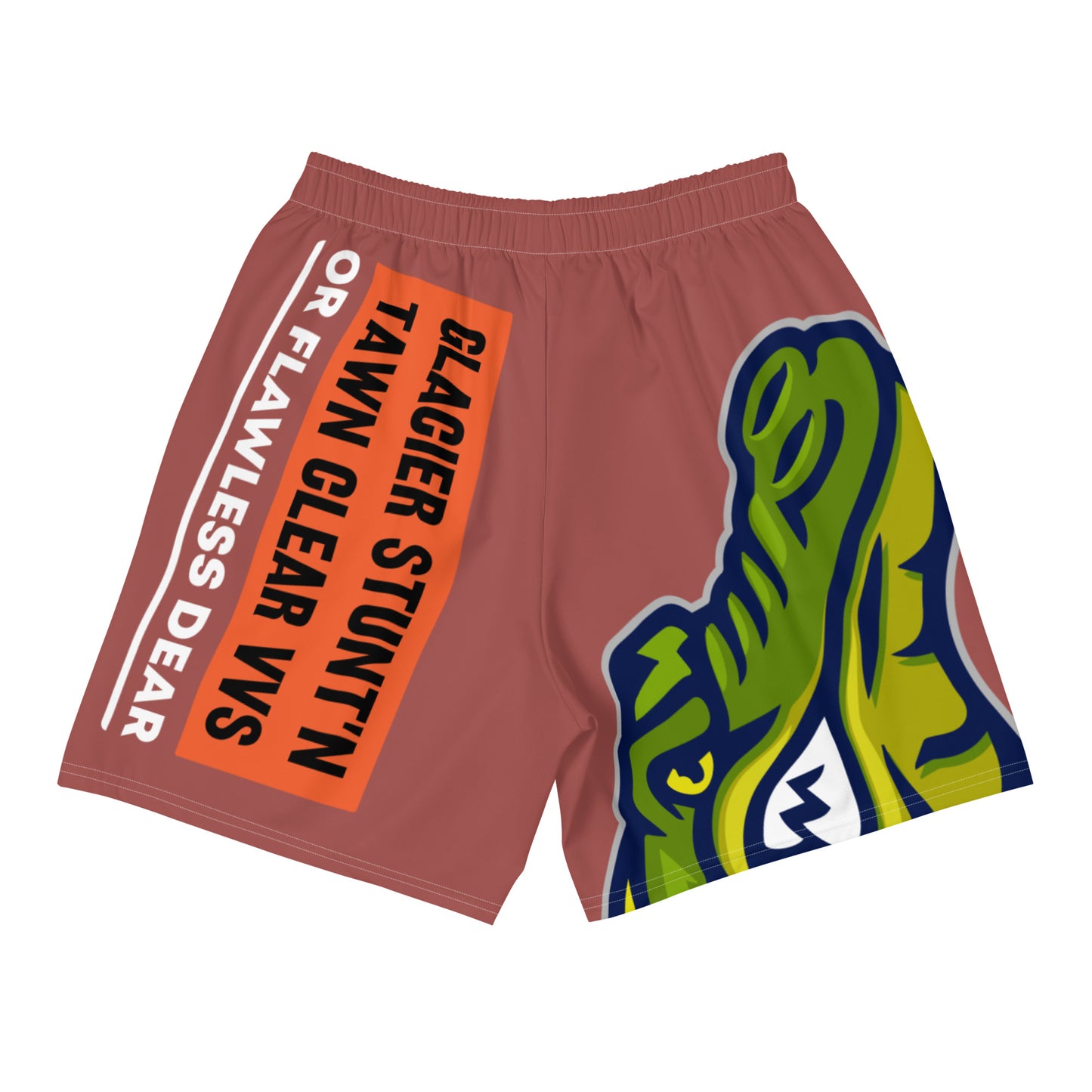 Roof Terracotta Flawdawear Limited Edition OG Rich Daddy “Glacier Stunt’n Tawn Clear VVS Or Flawless Dear” Men’s Athletic Playuz Shorts