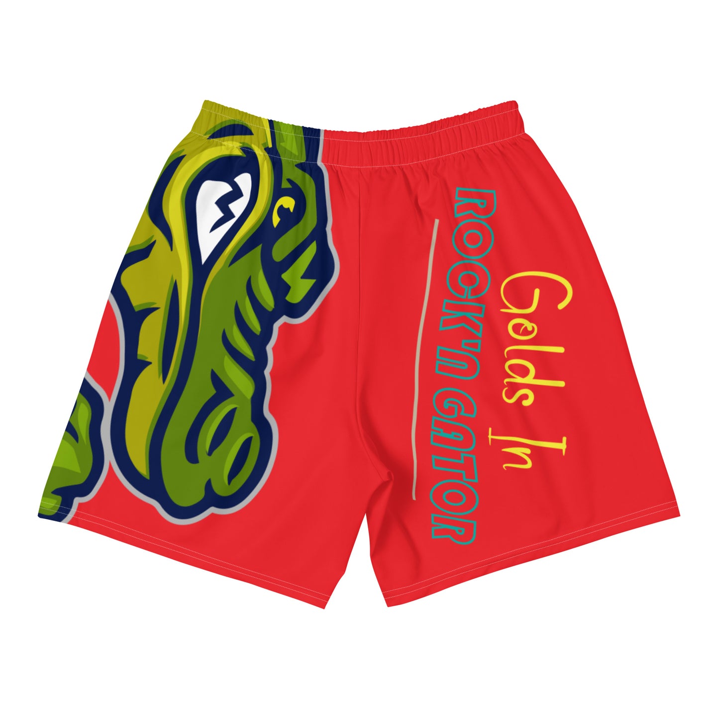 Alizarin Flawdawear Limited Edition OG Alligator Playuz “Golds In Rock’n Gator” Men’s Athletic Playuz Shorts