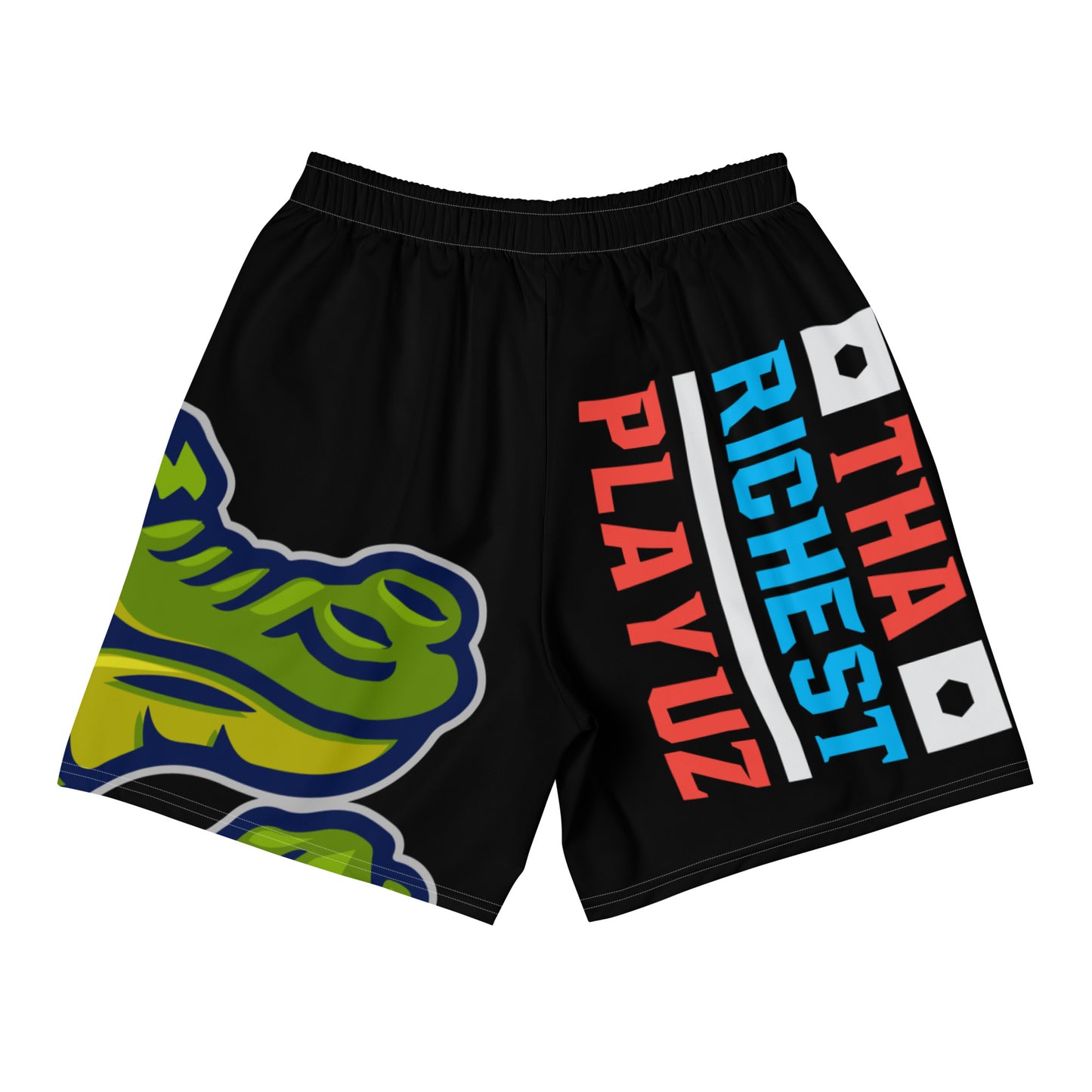 Black Flawdawear Limited Edition OG Alligator Playuz “The Richest Playuz” Men’s Athletic Playuz Shorts