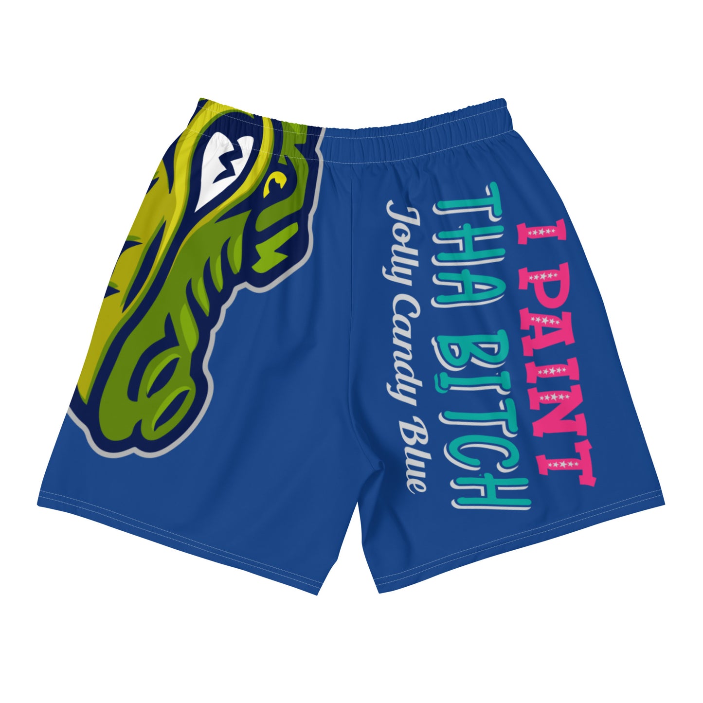 Dark Cerulean Flawdawear Limited Edition OG Flawda Mane “I Paint The Bitch Jolly Candy Blue” Men’s Athletic Playuz Shorts
