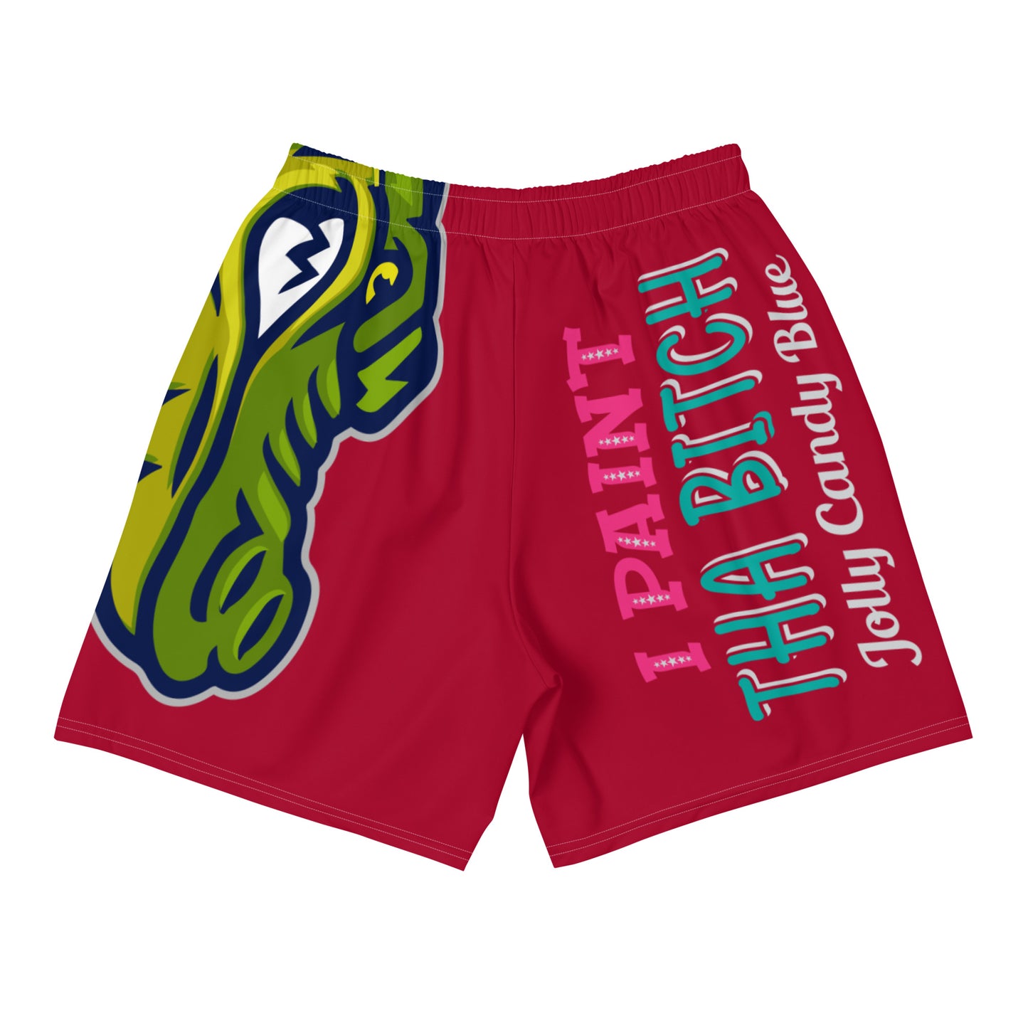 Crimson Flawdawear Limited Edition OG Flawda Mane “I Paint The Bitch Jolly Candy Blue” Men’s Athletic Playuz Shorts