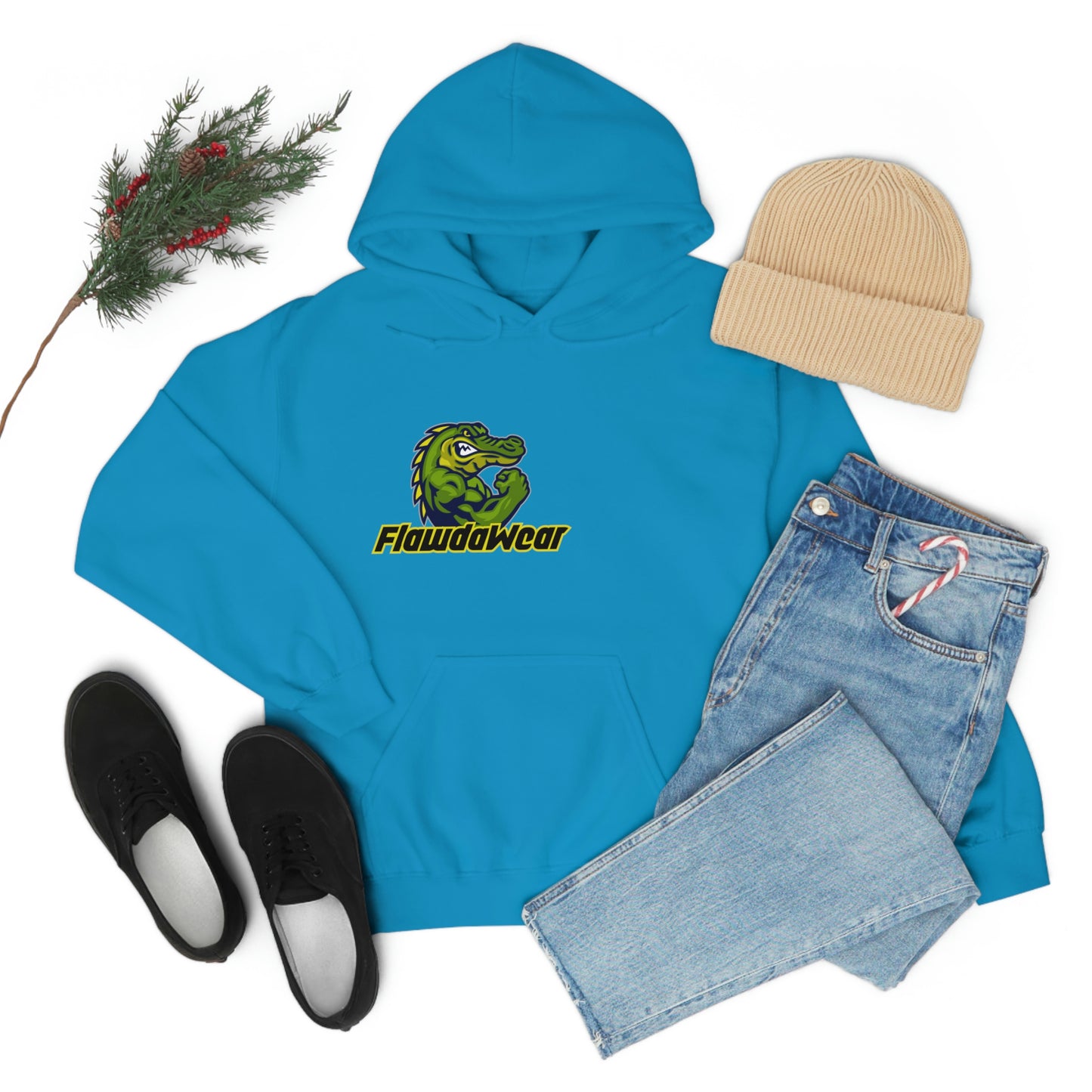 Sapphire Flawdawear Limited Edition OG Rich Daddy "Tha WAPO Truck Ain't Enuf Papuh Fo Thih" Unisex Hooded Playuz Sweatshirt