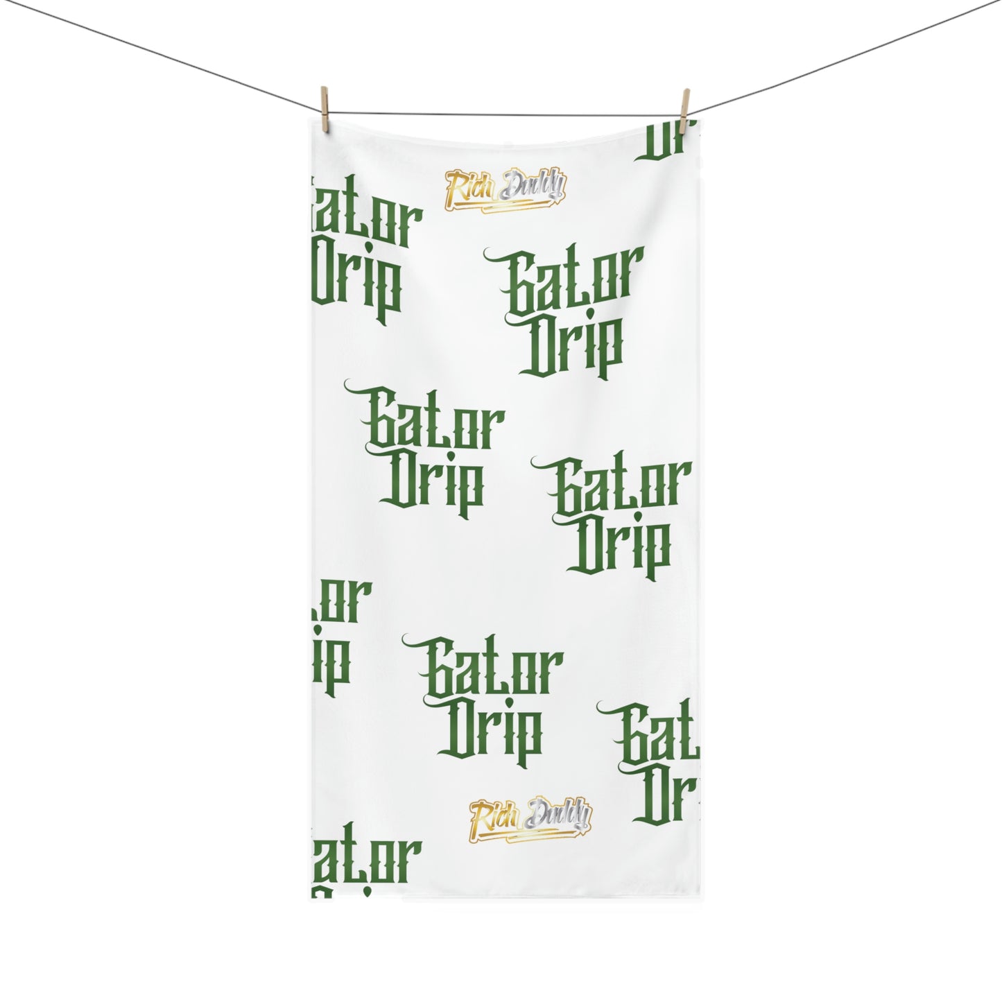 White Gator Drip Exclusive Supa-Heavy Excess-Stunna Hypa-Flex Limited Edition OG Rich Daddy "All White Collection" Mink-Cotton PlayuzTowel