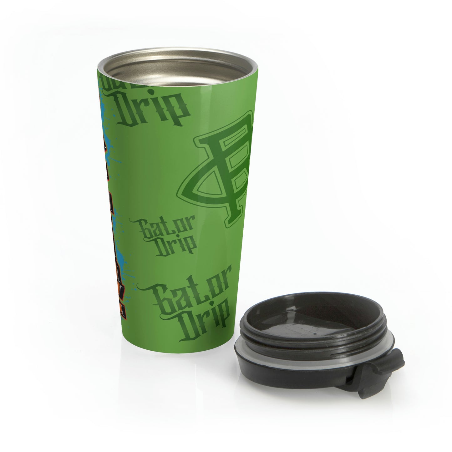Light Green Gator Drip Exclusive Supa-Heavy Excess-Stunna Hypa-Flex x Flawda Mane x Cakewood Records “Swamp Souljuz Collection” Men’s Flawda Mane Stainless Steel Playuz Mug