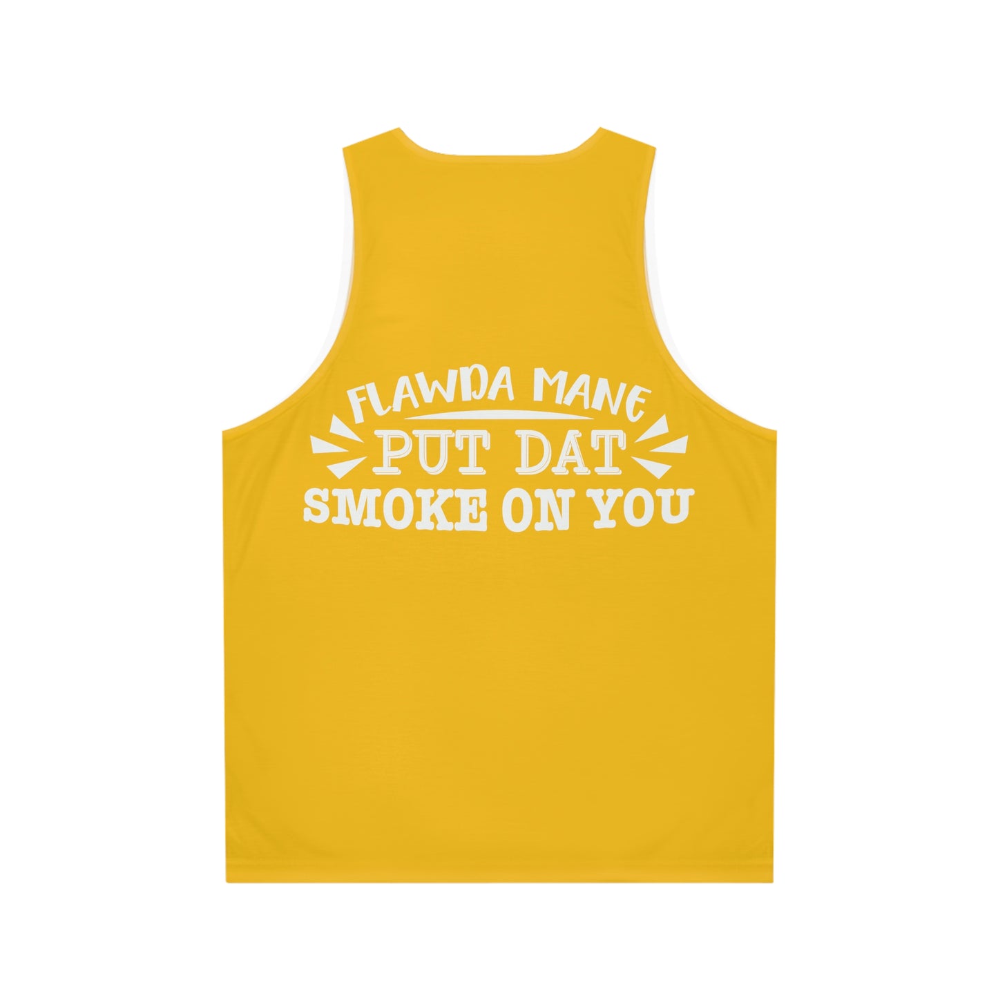 Yellow Flawdawear Limited Edition OG Alligator Playuz "Flawda Mane Put Dat Smoke On You" Unisex Tank Playuz Top