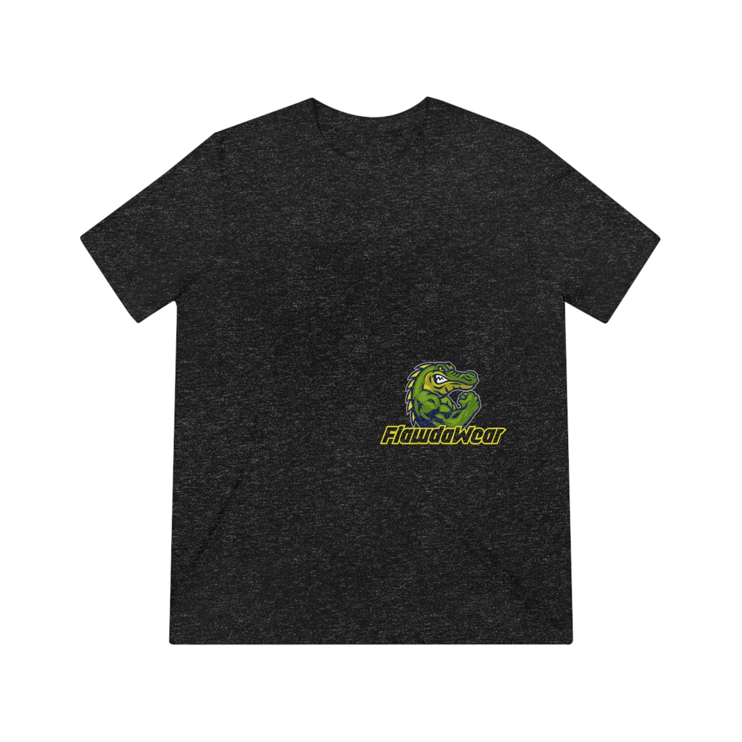 Black Heather Flawdawear Limited Edition OG Alligator Playuz "From Tha Traila Park 2 Own Palm Tree" Unisex Triblend Playuz Tee