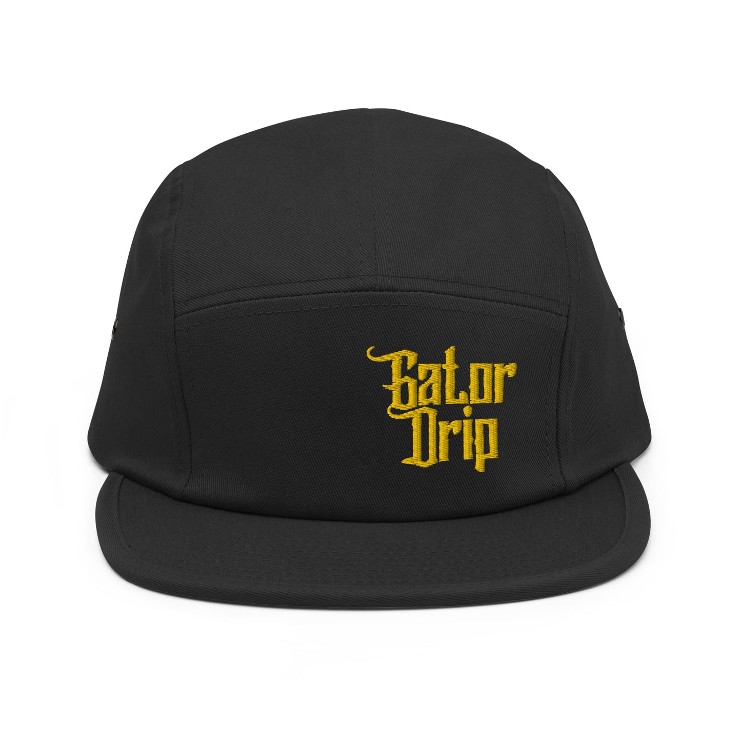 Black Gator Drip Exclusive Supa-Heavy Excess-Stunna Hypa-Flex Alligator Playuz Limited Edition OG Gold Logo 5 Panel Playuz Cap