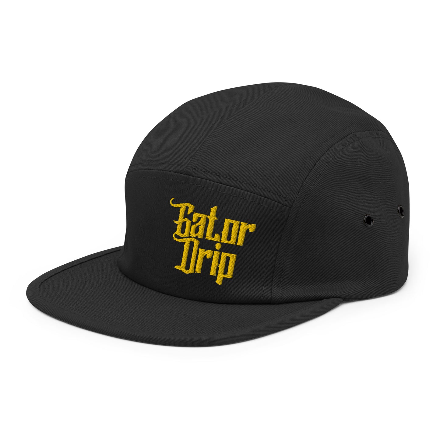 Black Gator Drip Exclusive Supa-Heavy Excess-Stunna Hypa-Flex Alligator Playuz Limited Edition OG Gold Logo 5 Panel Playuz Cap
