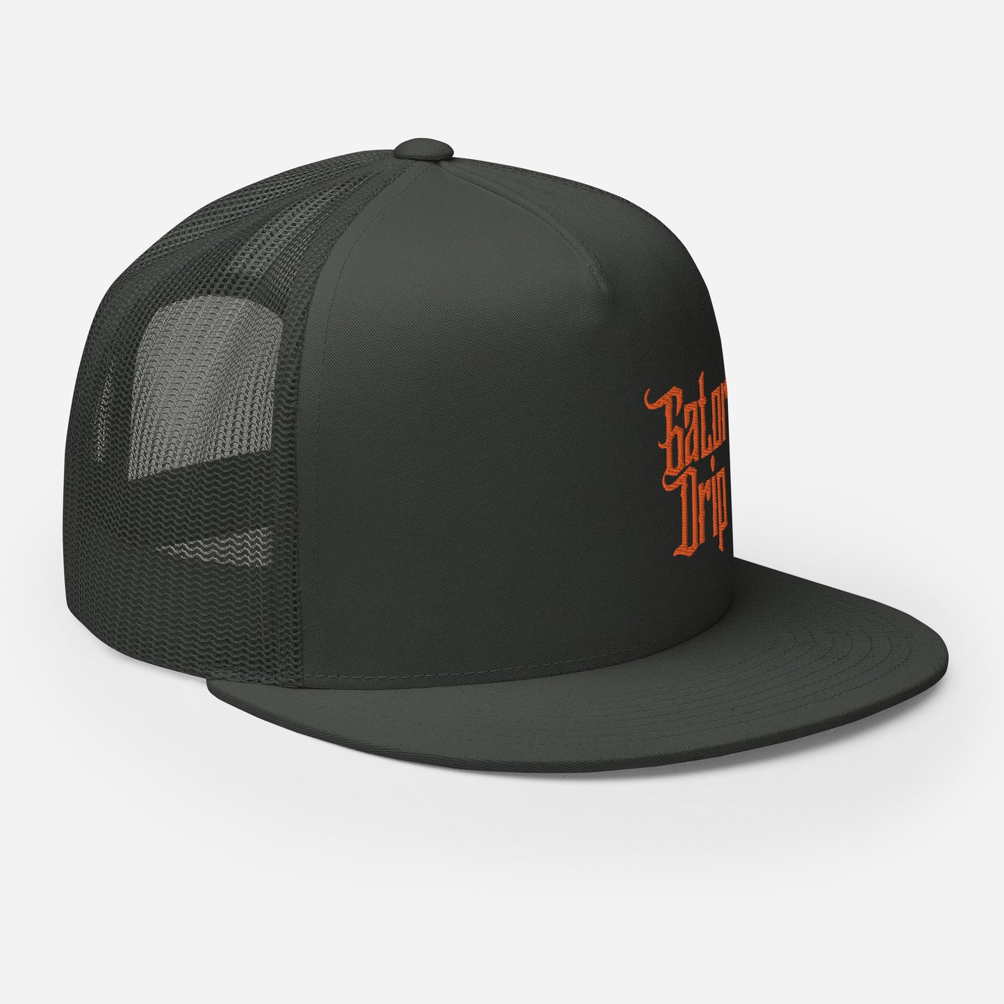 Charcoal Gator Drip Exclusive Supa-Heavy Excess-Stunna Hypa-Flex Alligator Playuz Limited Edition OG Orange Logo Trucka Playuz Cap