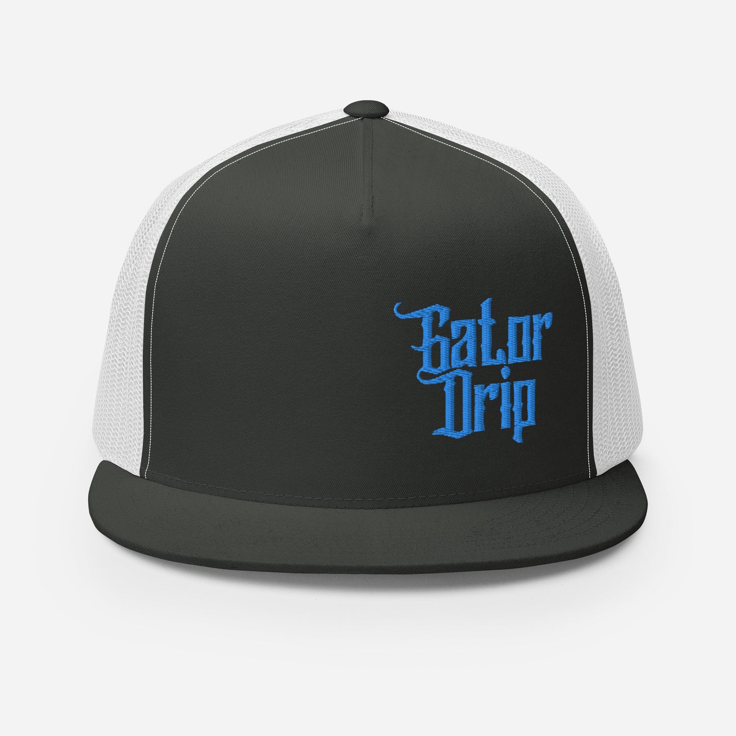 Charcoal/White Gator Drip Exclusive Supa-Heavy Excess-Stunna Hypa-Flex Alligator Playuz Limited Edition OG Aqua/Teal Logo Trucka Playuz Cap