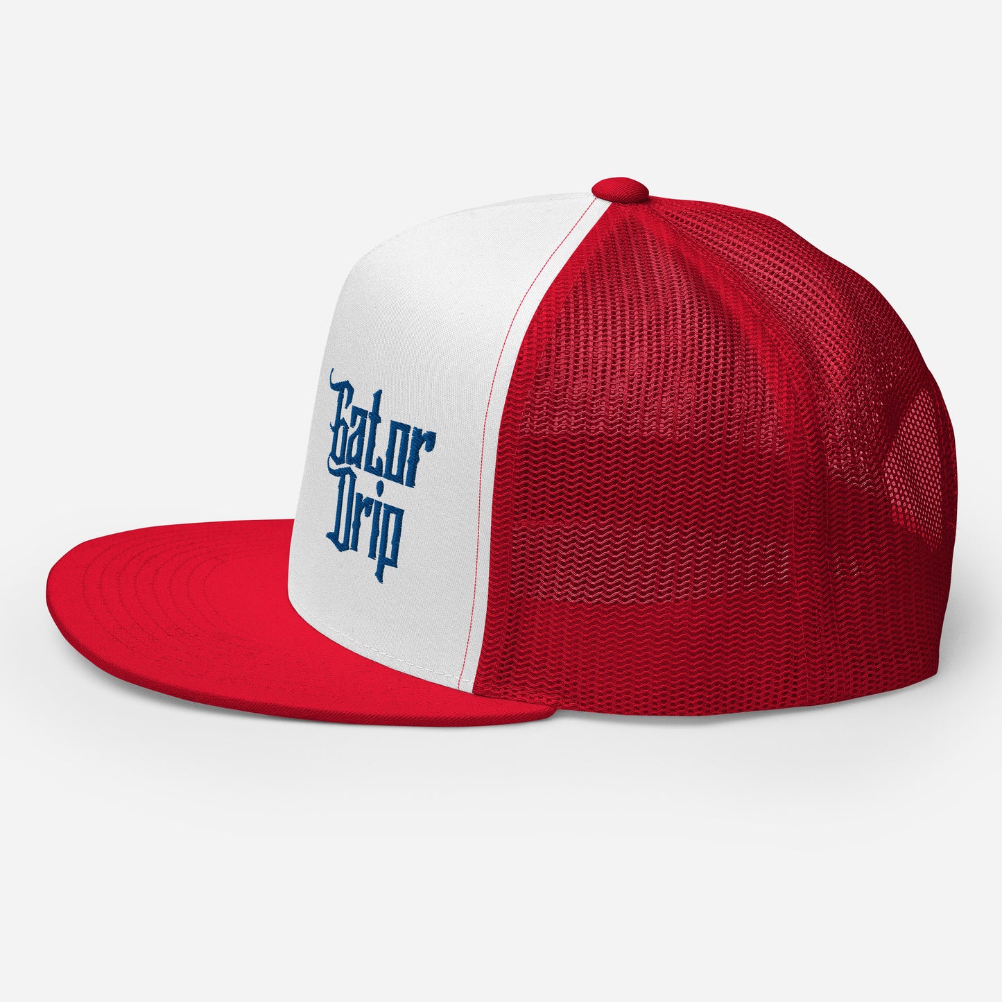 Red/White/Red Gator Drip Exclusive Supa-Heavy Excess-Stunna Hypa-Flex Alligator Playuz Limited Edition OG Blue Logo Trucka Playuz Cap